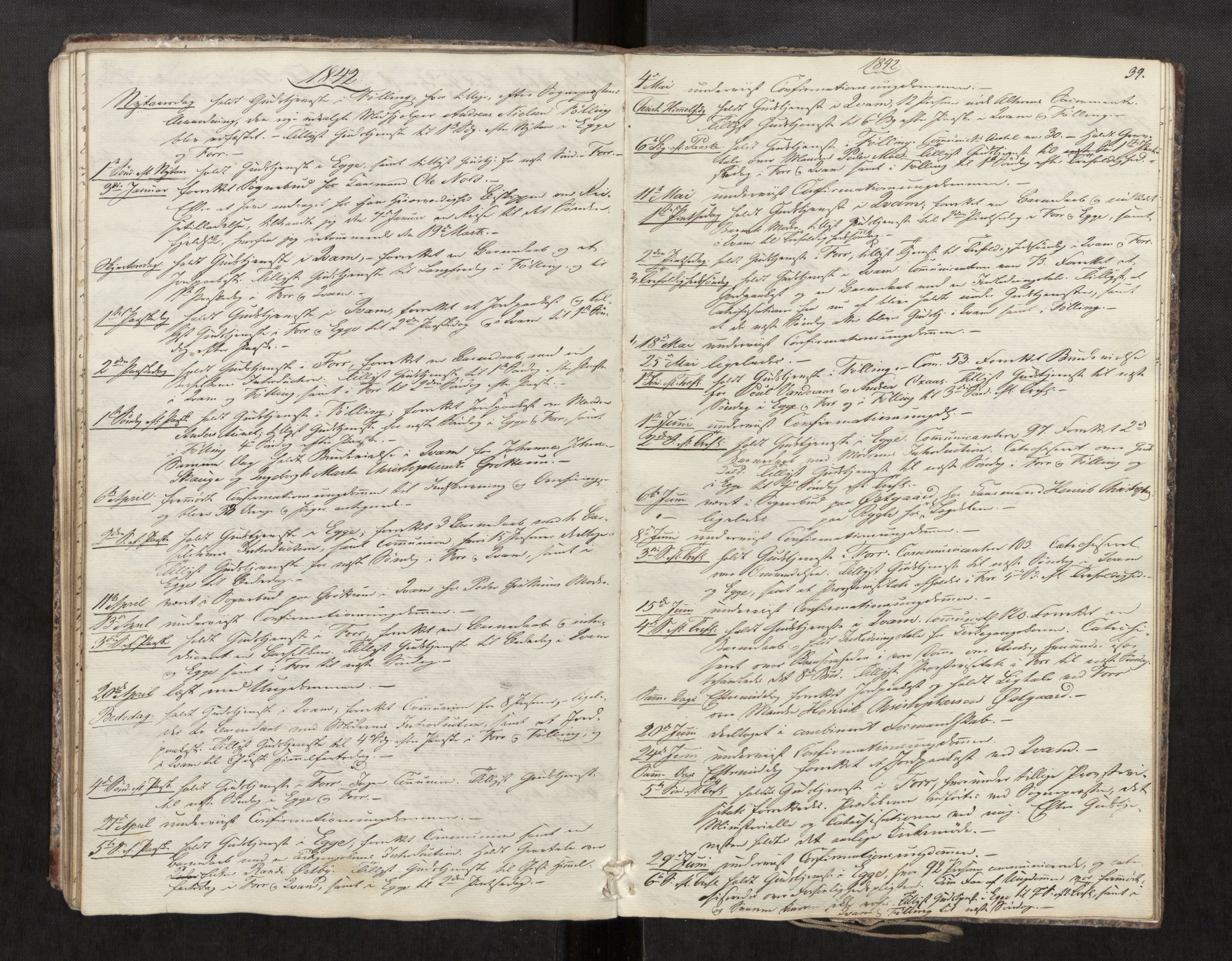 Stod sokneprestkontor, SAT/A-1164/2/I/I1/I1d/L0001: Residerende kapellans bok nr. 1, 1827-1849, s. 39