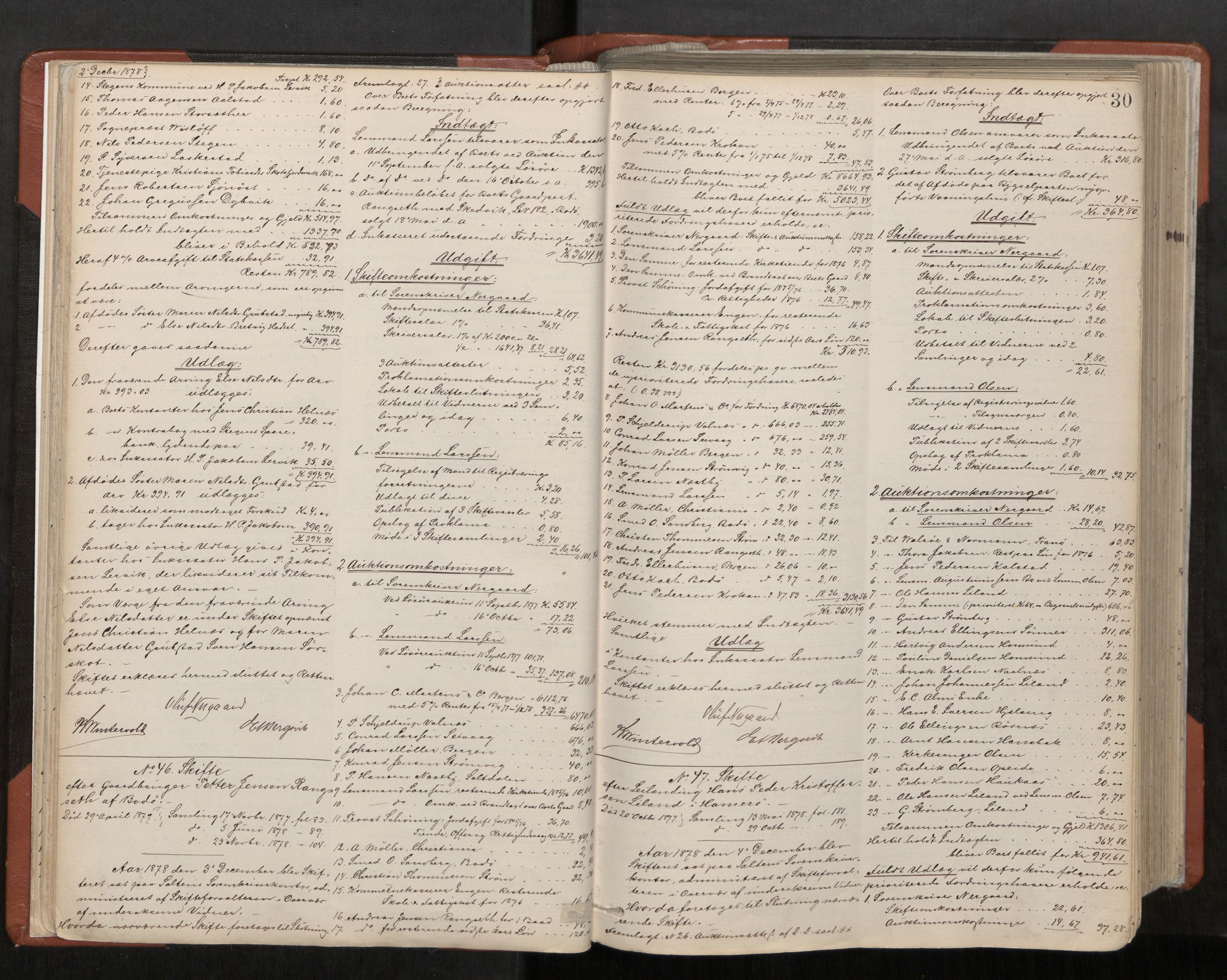 Salten sorenskriveri, AV/SAT-A-4578/1/3/3A/L0063: Skifteslutningsprotokoll, 1877-1894, s. 30