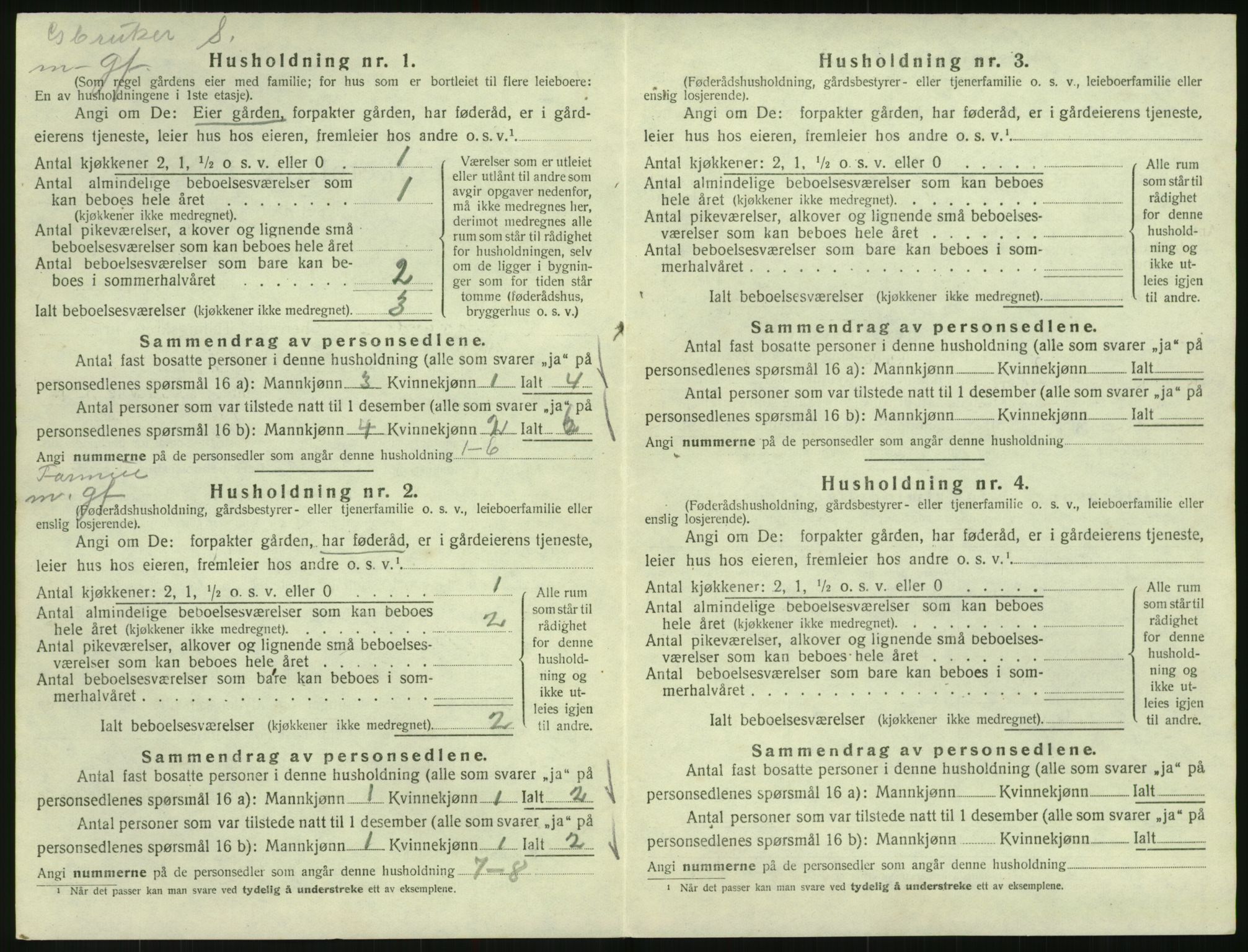 SAK, Folketelling 1920 for 0934 Vegusdal herred, 1920, s. 232