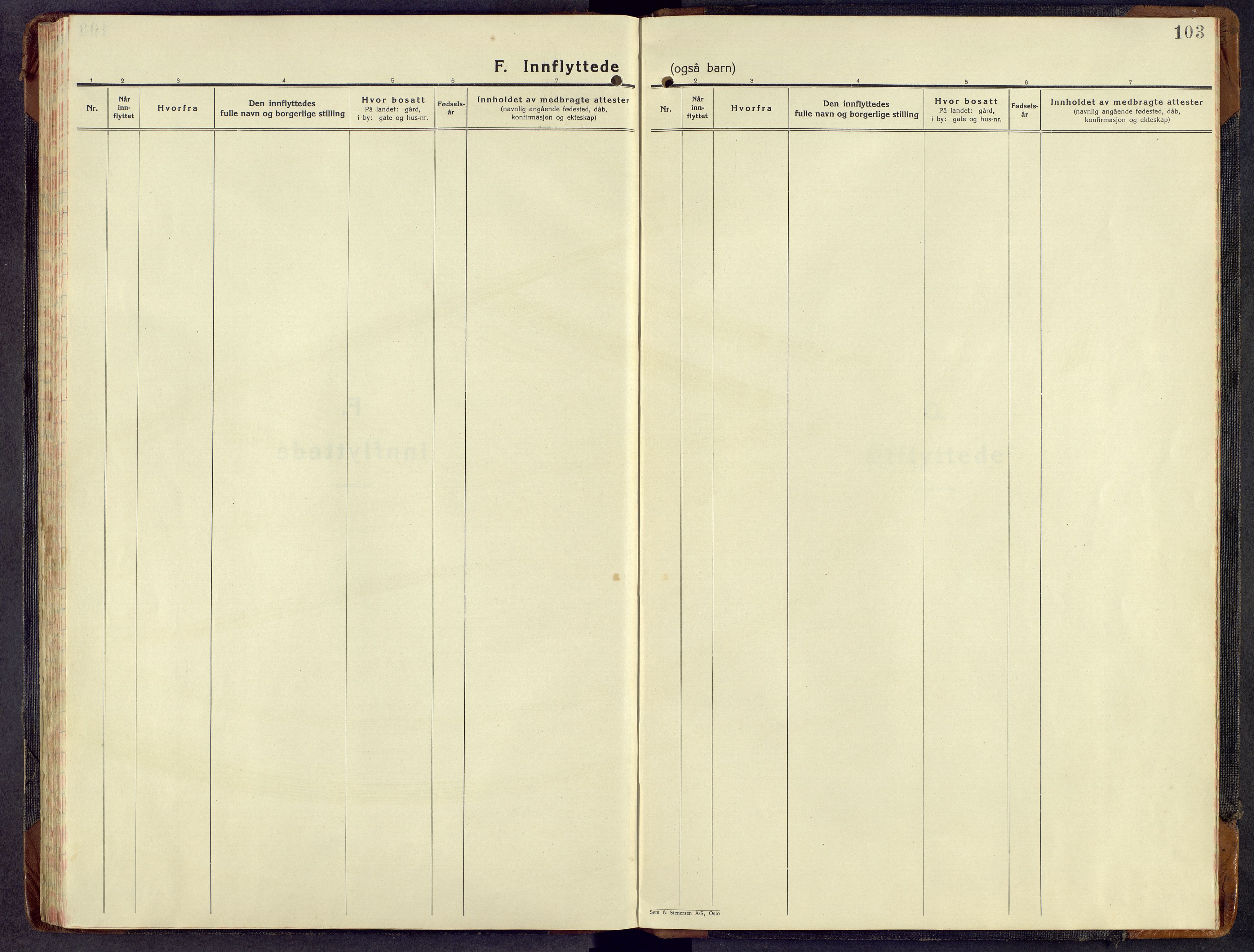 Sør-Aurdal prestekontor, SAH/PREST-128/H/Ha/Hab/L0013: Klokkerbok nr. 13, 1930-1972, s. 103