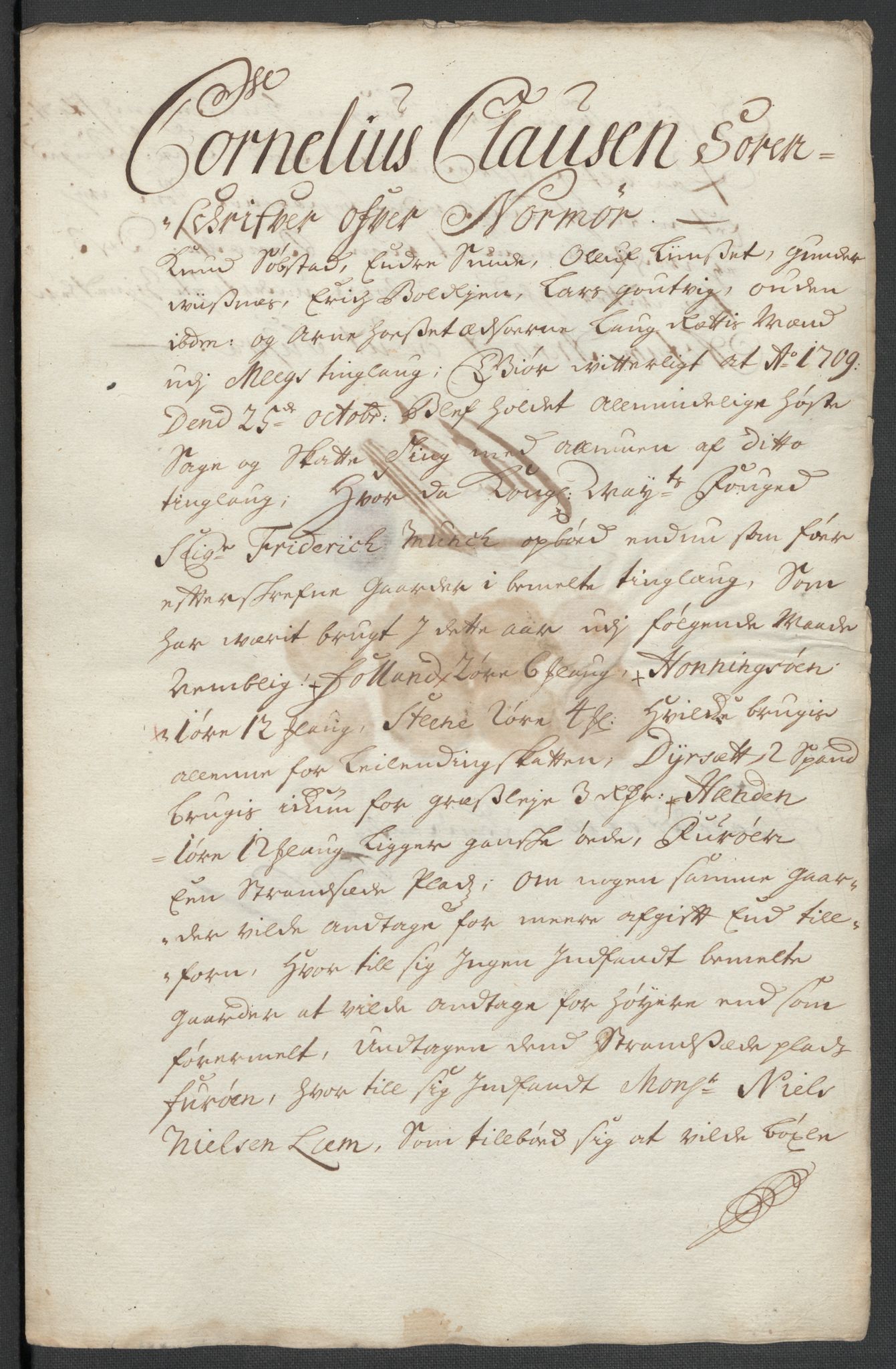 Rentekammeret inntil 1814, Reviderte regnskaper, Fogderegnskap, RA/EA-4092/R56/L3744: Fogderegnskap Nordmøre, 1709-1710, s. 149