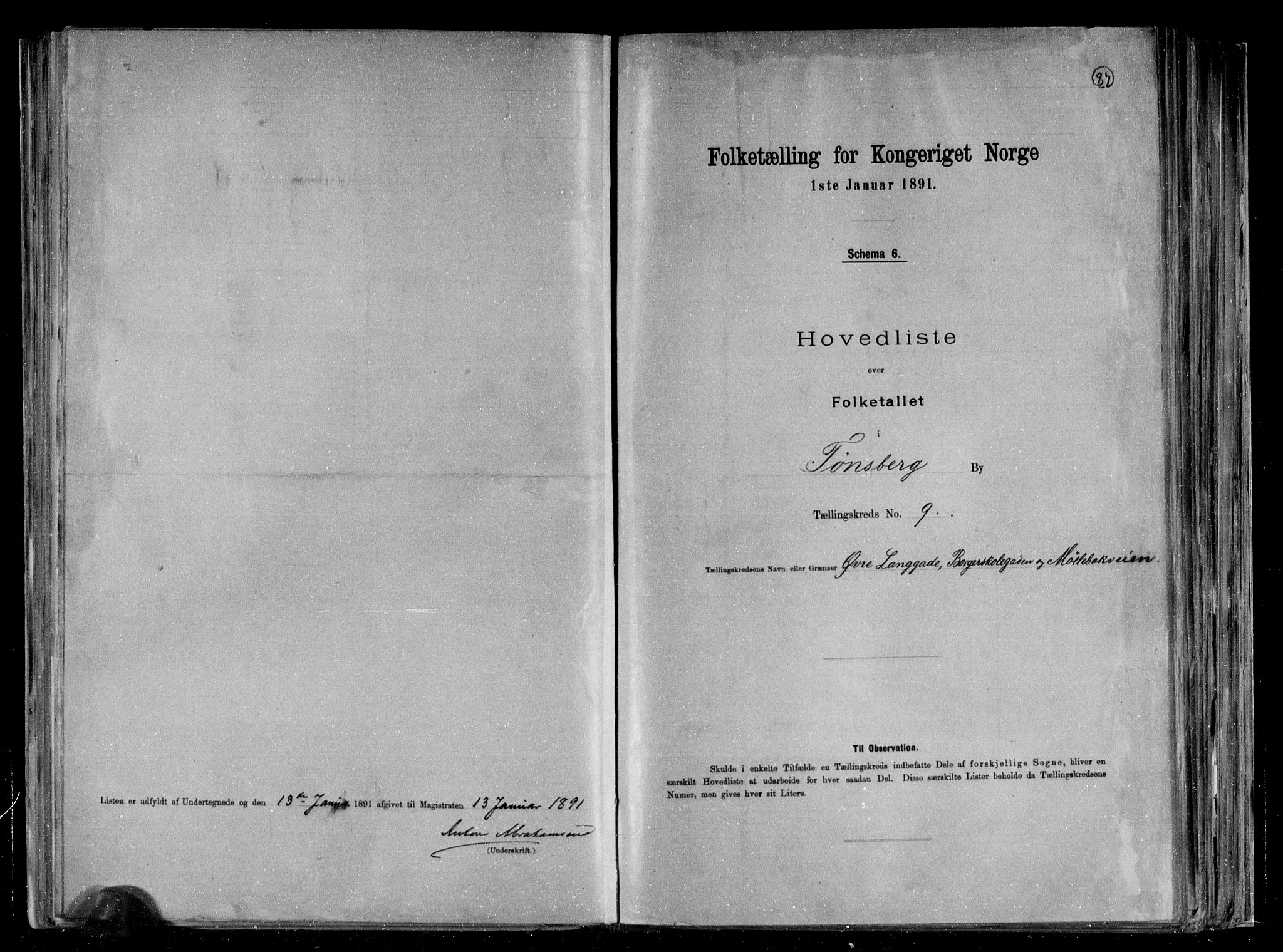 RA, Folketelling 1891 for 0705 Tønsberg kjøpstad, 1891, s. 21