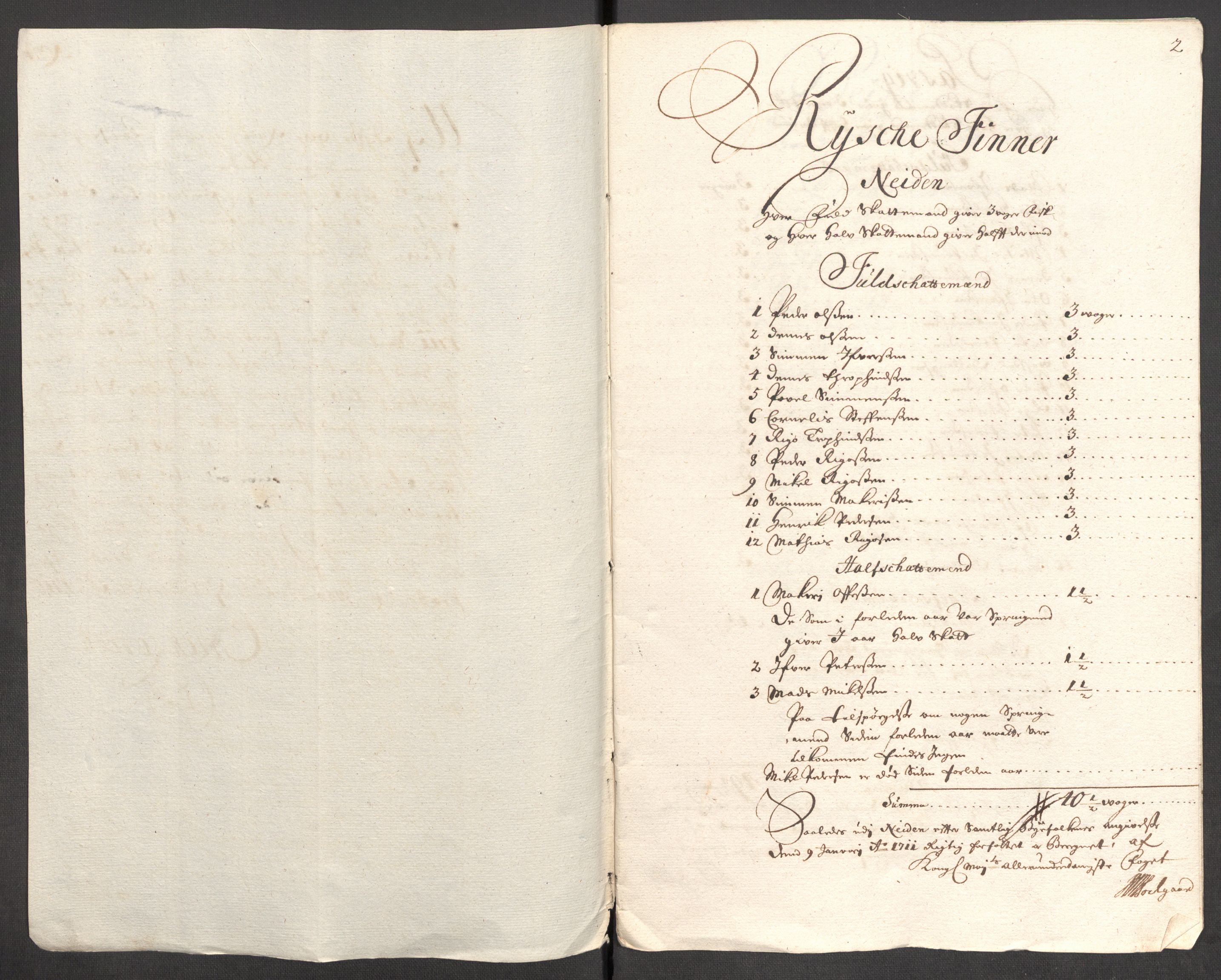 Rentekammeret inntil 1814, Reviderte regnskaper, Fogderegnskap, RA/EA-4092/R69/L4855: Fogderegnskap Finnmark/Vardøhus, 1709-1712, s. 332