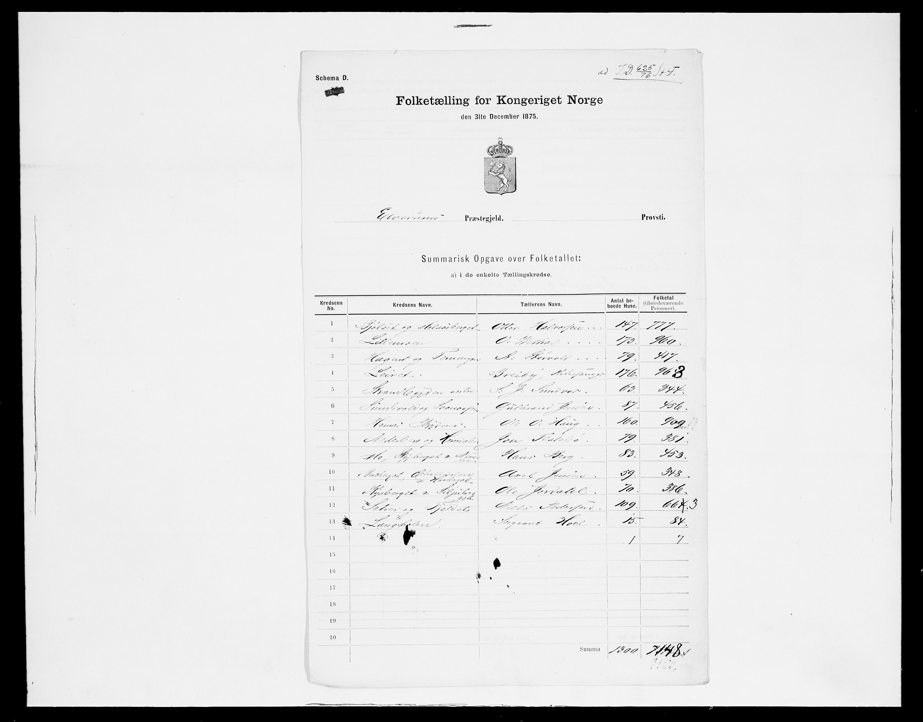 SAH, Folketelling 1875 for 0427P Elverum prestegjeld, 1875, s. 26