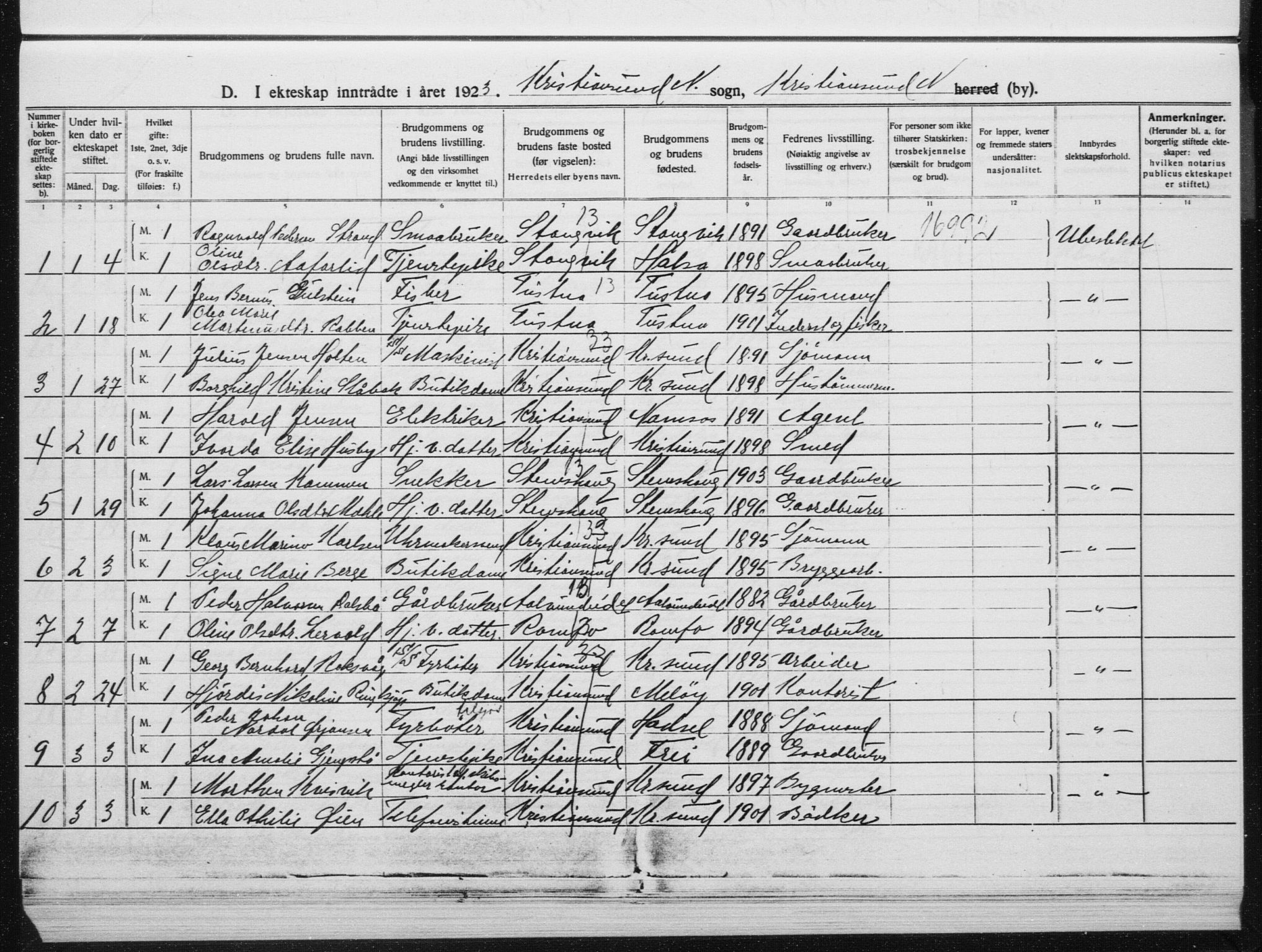 Ministerialprotokoller, klokkerbøker og fødselsregistre - Møre og Romsdal, AV/SAT-A-1454/572/L0862: Ministerialbok nr. 572D06, 1917-1935