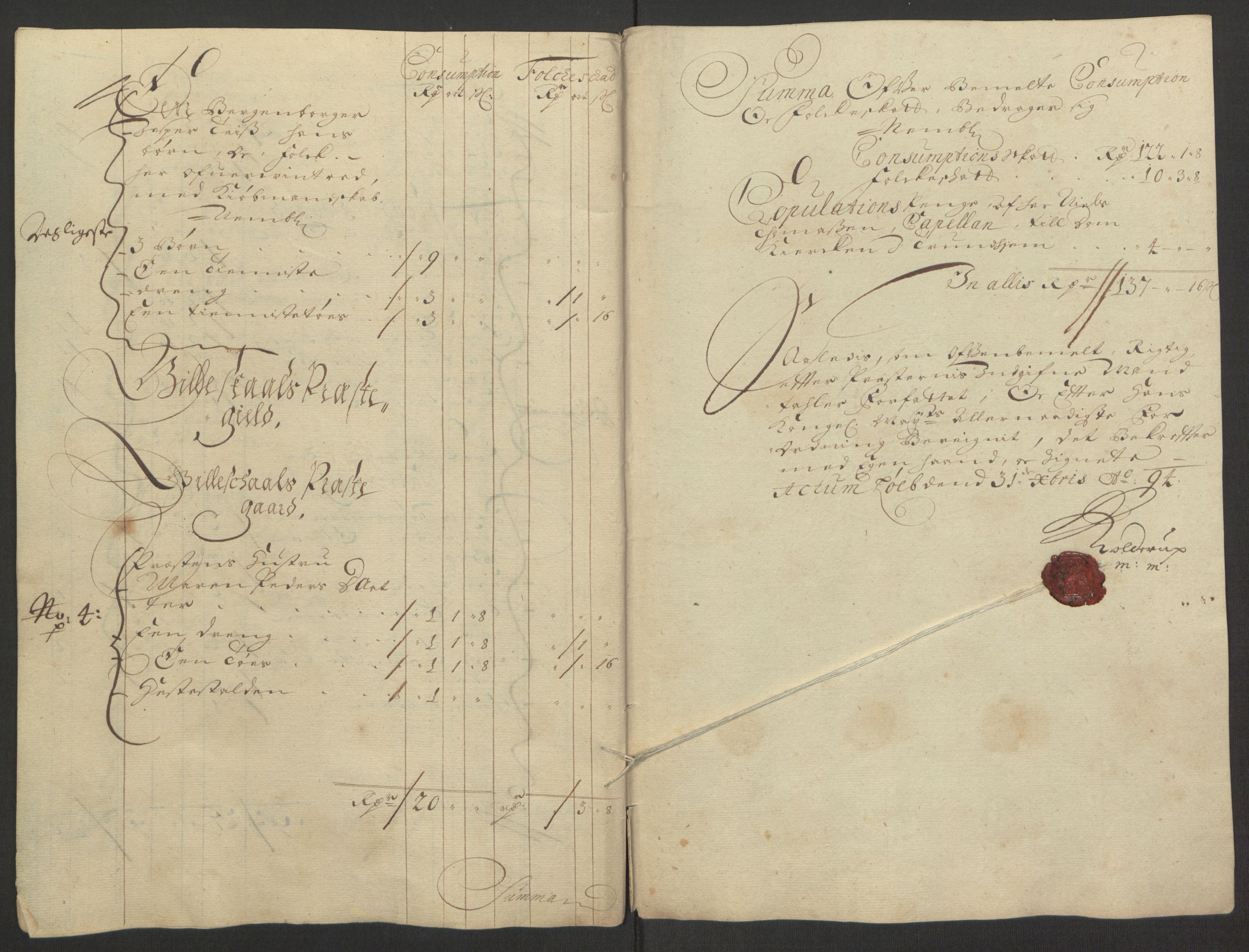 Rentekammeret inntil 1814, Reviderte regnskaper, Fogderegnskap, AV/RA-EA-4092/R66/L4578: Fogderegnskap Salten, 1694-1696, s. 61