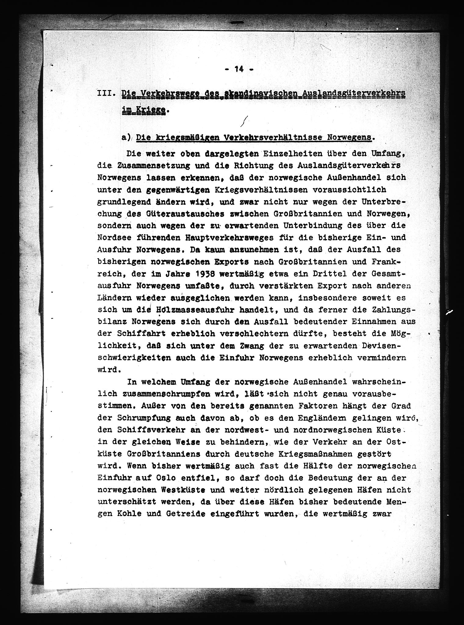 Documents Section, AV/RA-RAFA-2200/V/L0090: Amerikansk mikrofilm "Captured German Documents".
Box No. 952.  FKA jnr. 59/1955., 1940, s. 18