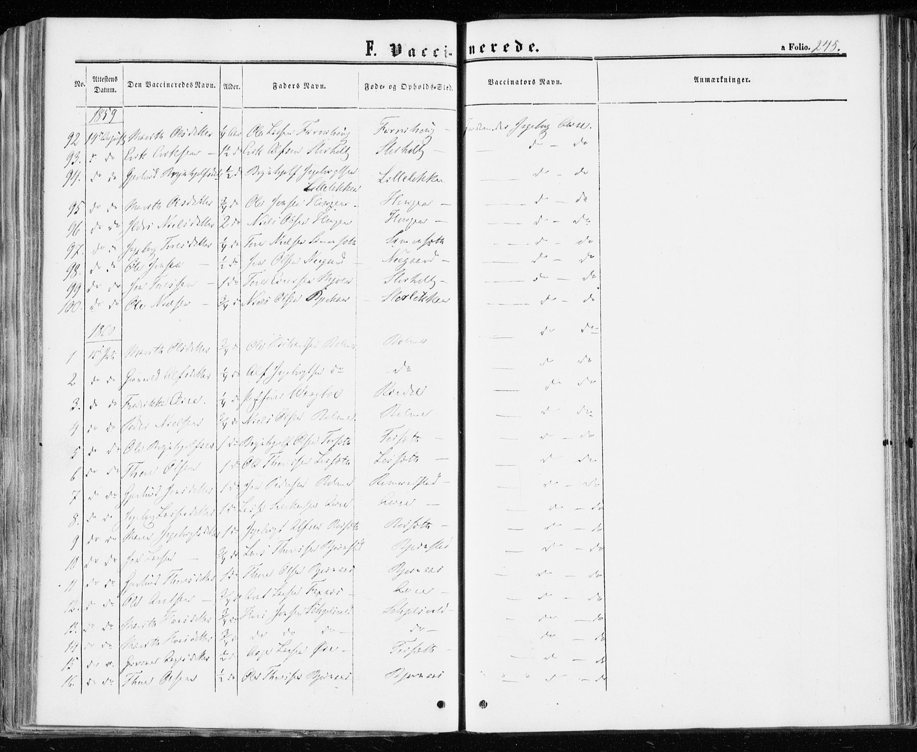 Ministerialprotokoller, klokkerbøker og fødselsregistre - Møre og Romsdal, SAT/A-1454/598/L1067: Ministerialbok nr. 598A01, 1858-1871, s. 245