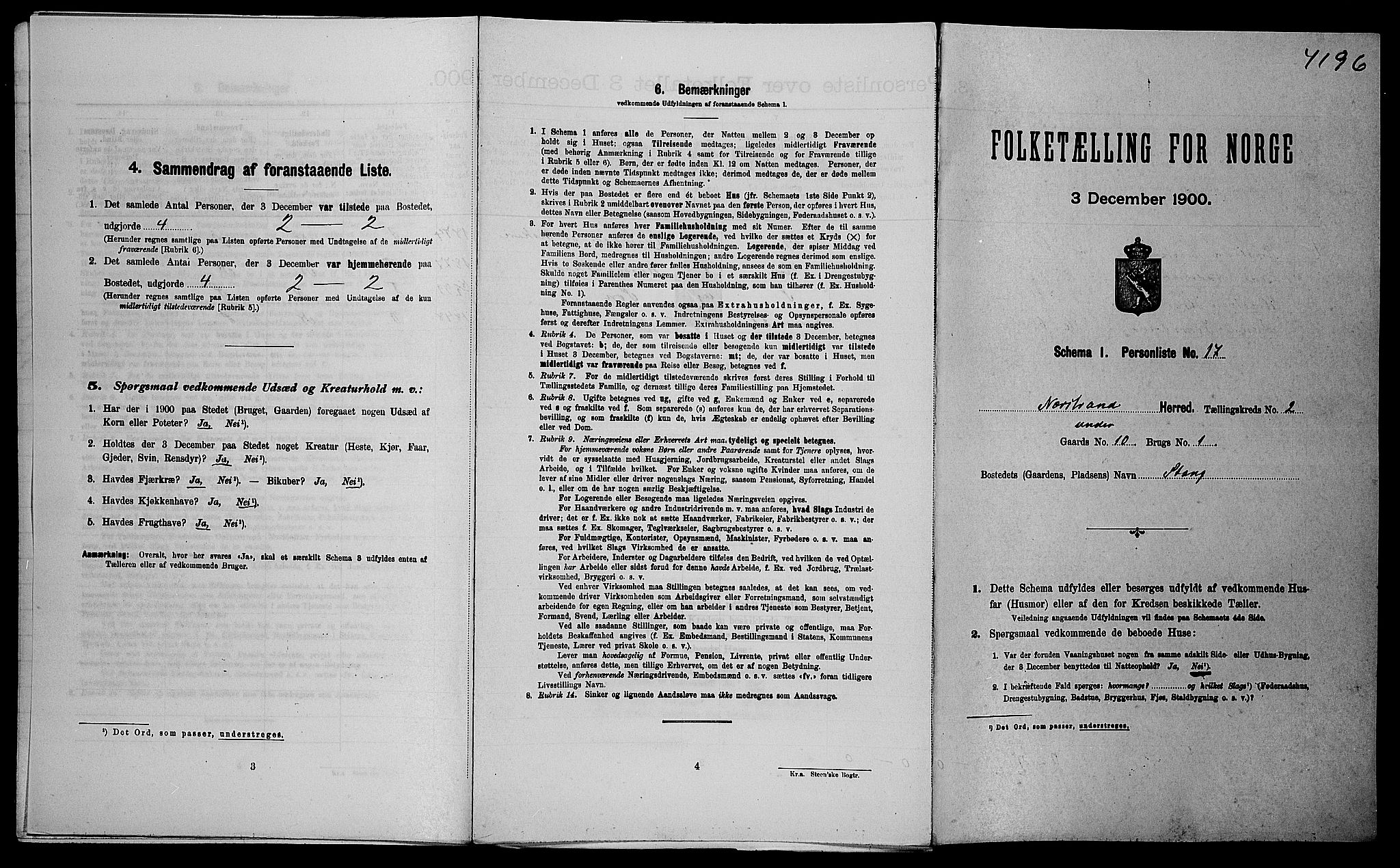 SAST, Folketelling 1900 for 1139 Nedstrand herred, 1900, s. 136