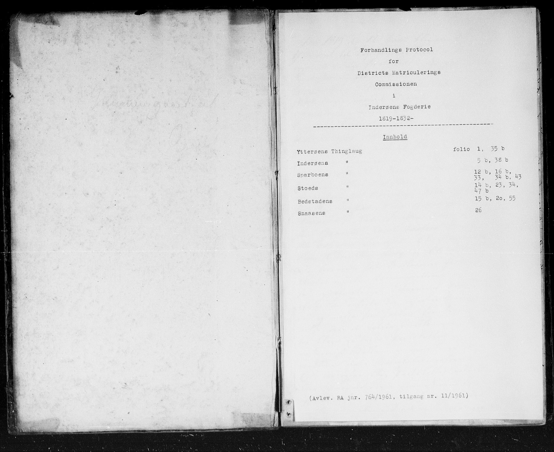 Hovedmatrikkelkommisjonen, RA/S-1529, 1819-1832