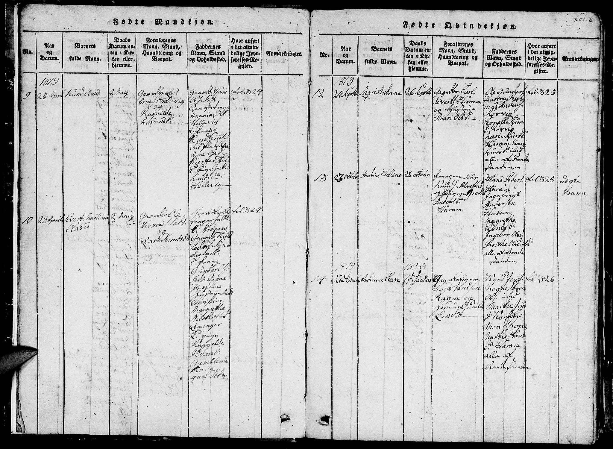 Ministerialprotokoller, klokkerbøker og fødselsregistre - Møre og Romsdal, AV/SAT-A-1454/536/L0506: Klokkerbok nr. 536C01, 1818-1859, s. 6