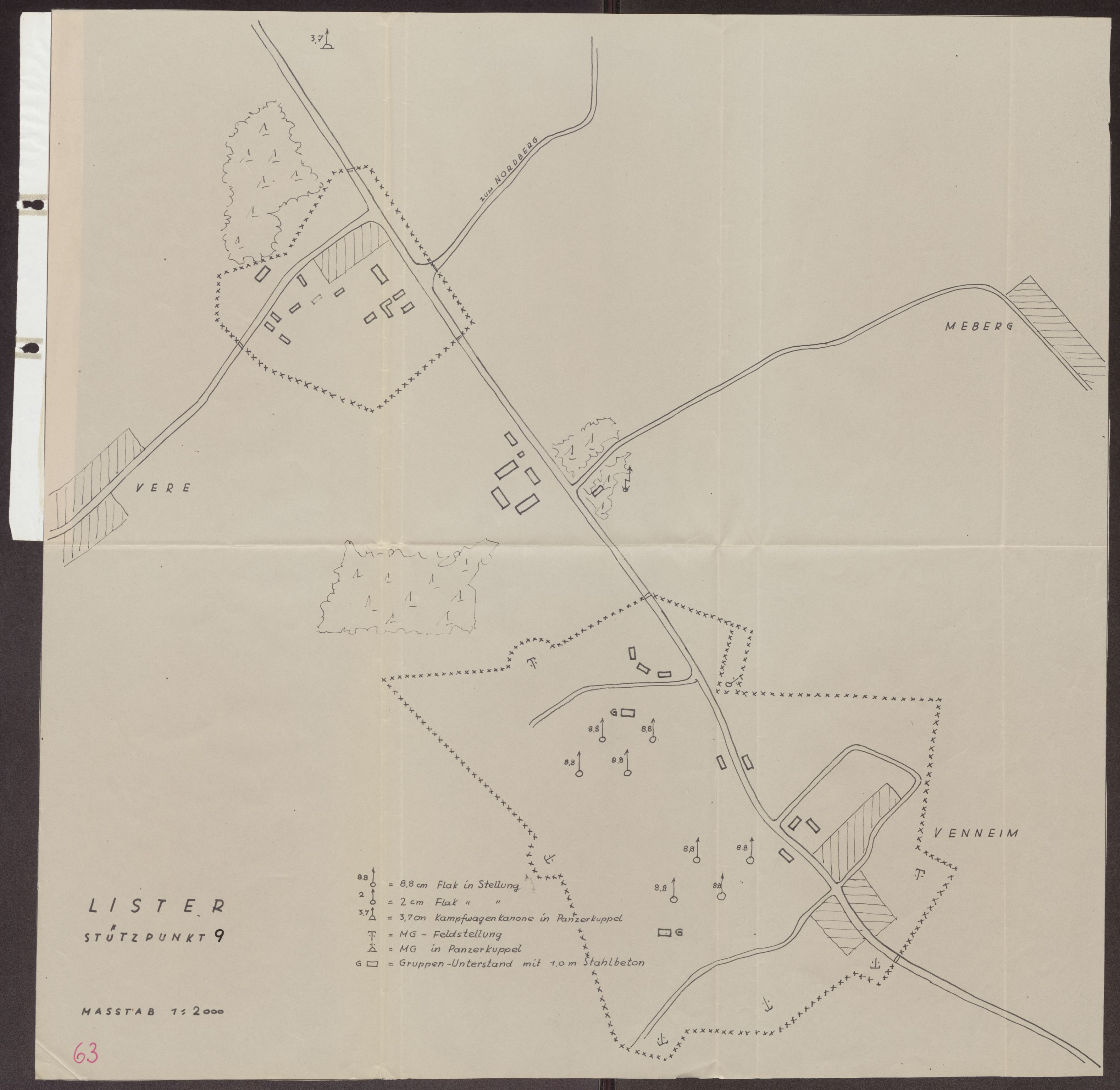 Forsvaret, Ingeniørkompaniet/Distriktskommando Sørlandet/Sørlandet ingeniørbataljon, AV/RA-RAFA-2863/F/Fa/L0031: Forberedte sprengninger i Rogaland og Agder. Skisser over anlegg i områder fra Flekkefjord til Arendal, 1940-1945, s. 107