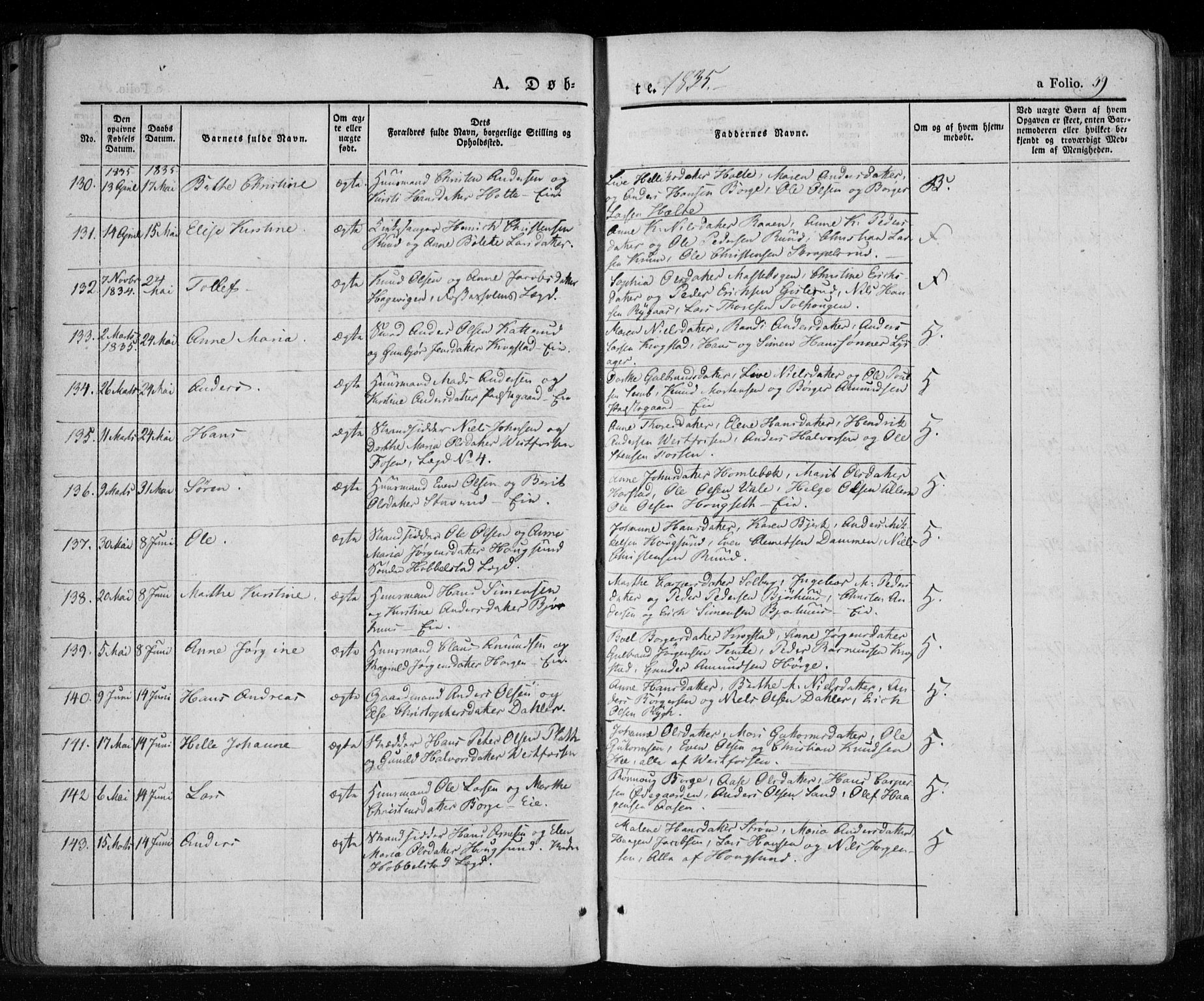 Eiker kirkebøker, AV/SAKO-A-4/F/Fa/L0013a: Ministerialbok nr. I 13A, 1832-1845, s. 59