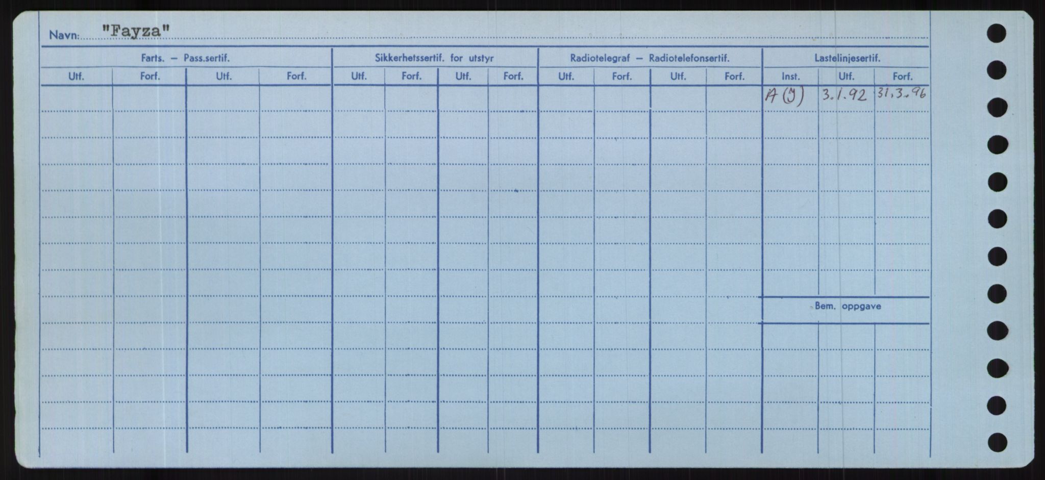 Sjøfartsdirektoratet med forløpere, Skipsmålingen, RA/S-1627/H/Hc/L0001: Lektere, A-Y, s. 180