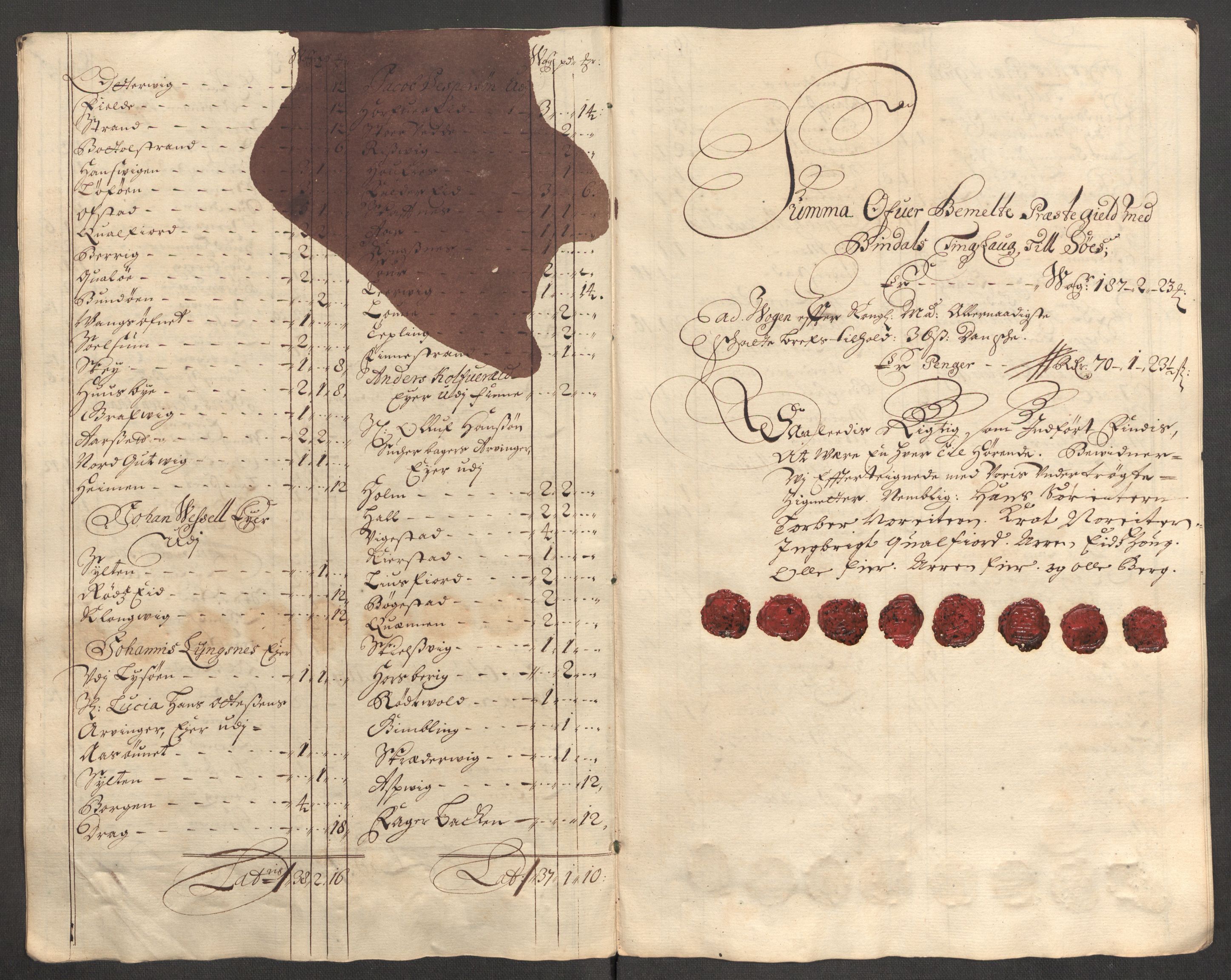 Rentekammeret inntil 1814, Reviderte regnskaper, Fogderegnskap, RA/EA-4092/R64/L4425: Fogderegnskap Namdal, 1696-1698, s. 221