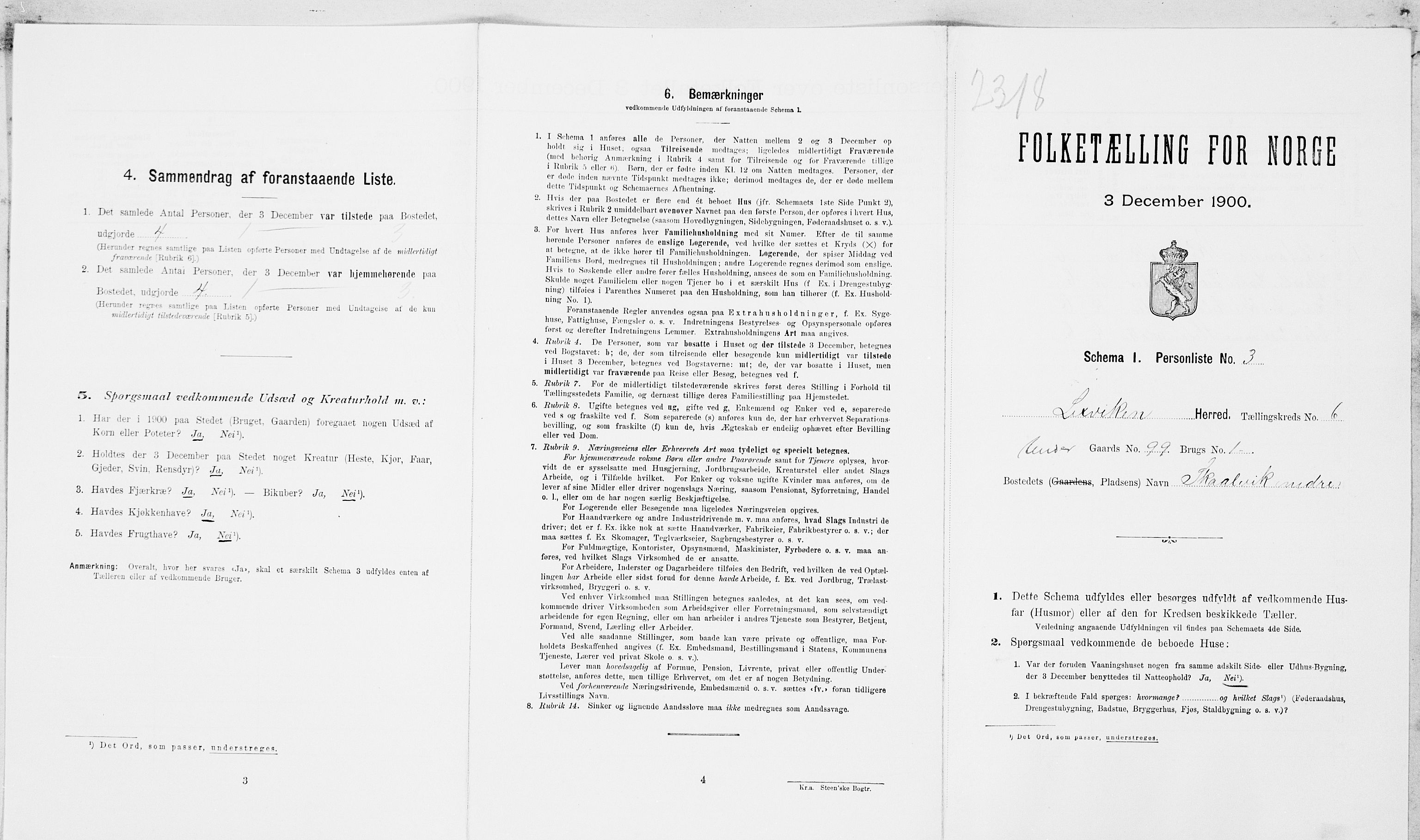SAT, Folketelling 1900 for 1718 Leksvik herred, 1900, s. 777
