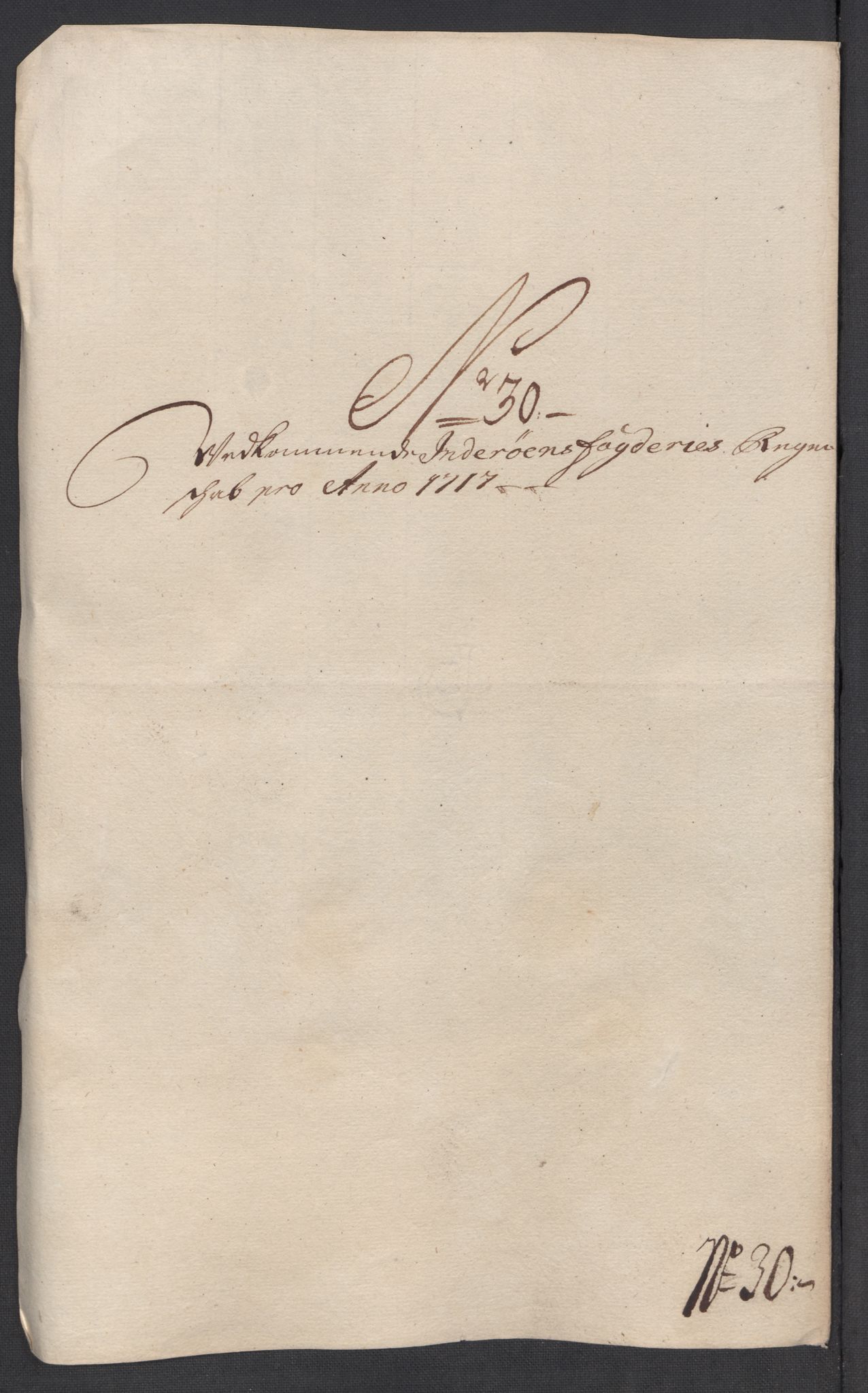 Rentekammeret inntil 1814, Reviderte regnskaper, Fogderegnskap, AV/RA-EA-4092/R63/L4325: Fogderegnskap Inderøy, 1717, s. 252