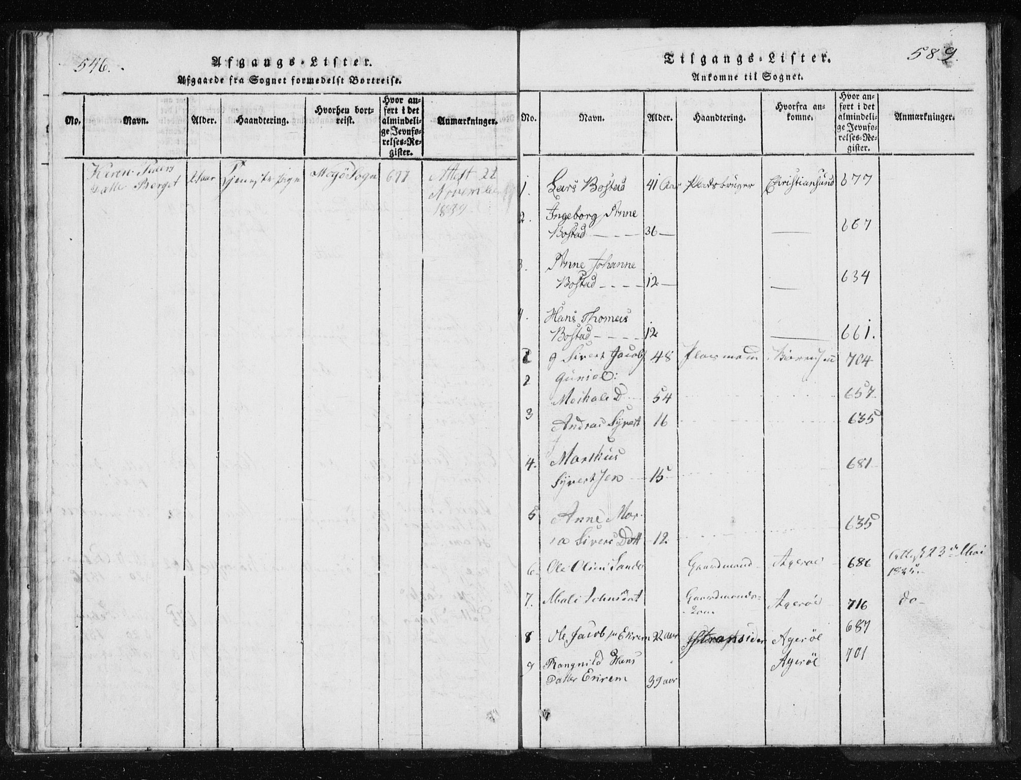 Ministerialprotokoller, klokkerbøker og fødselsregistre - Møre og Romsdal, AV/SAT-A-1454/566/L0772: Klokkerbok nr. 566C01, 1818-1845, s. 546-547