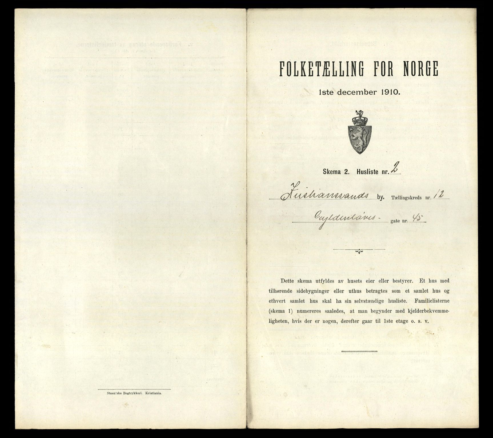 RA, Folketelling 1910 for 1001 Kristiansand kjøpstad, 1910, s. 2770