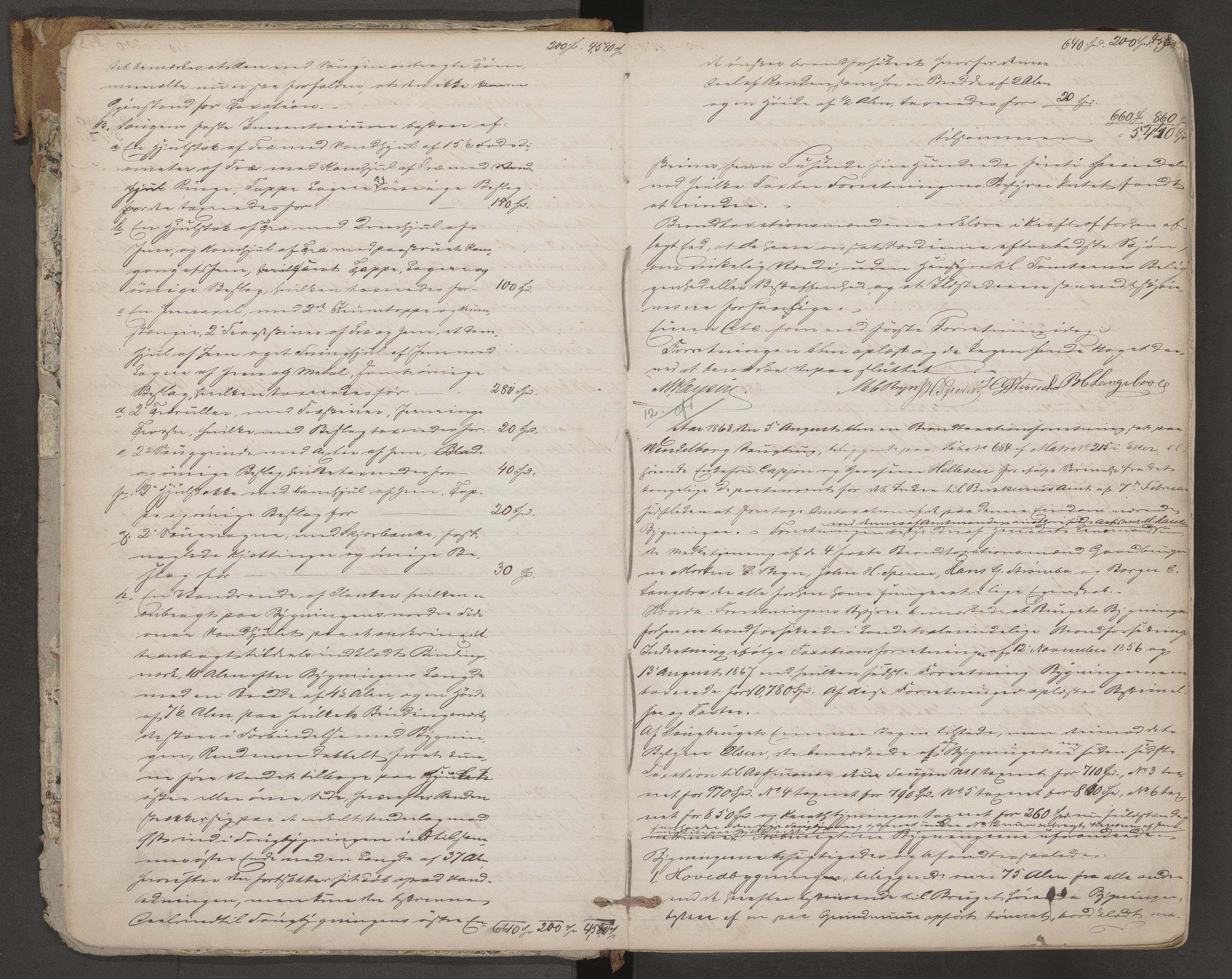 Eiker lensmannskontor, AV/SAKO-A-529/Y/Yc/L0004: Branntakstprotokoll, 1868-1871