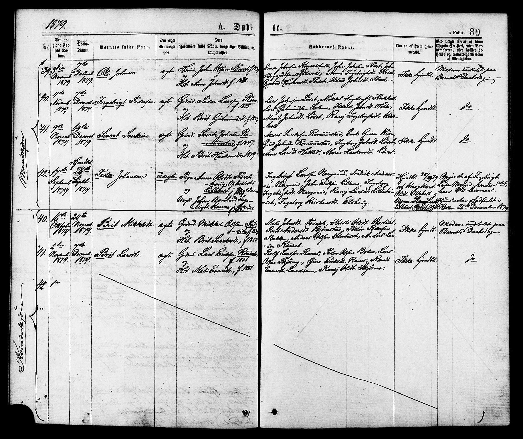 Ministerialprotokoller, klokkerbøker og fødselsregistre - Møre og Romsdal, AV/SAT-A-1454/598/L1068: Ministerialbok nr. 598A02, 1872-1881, s. 80