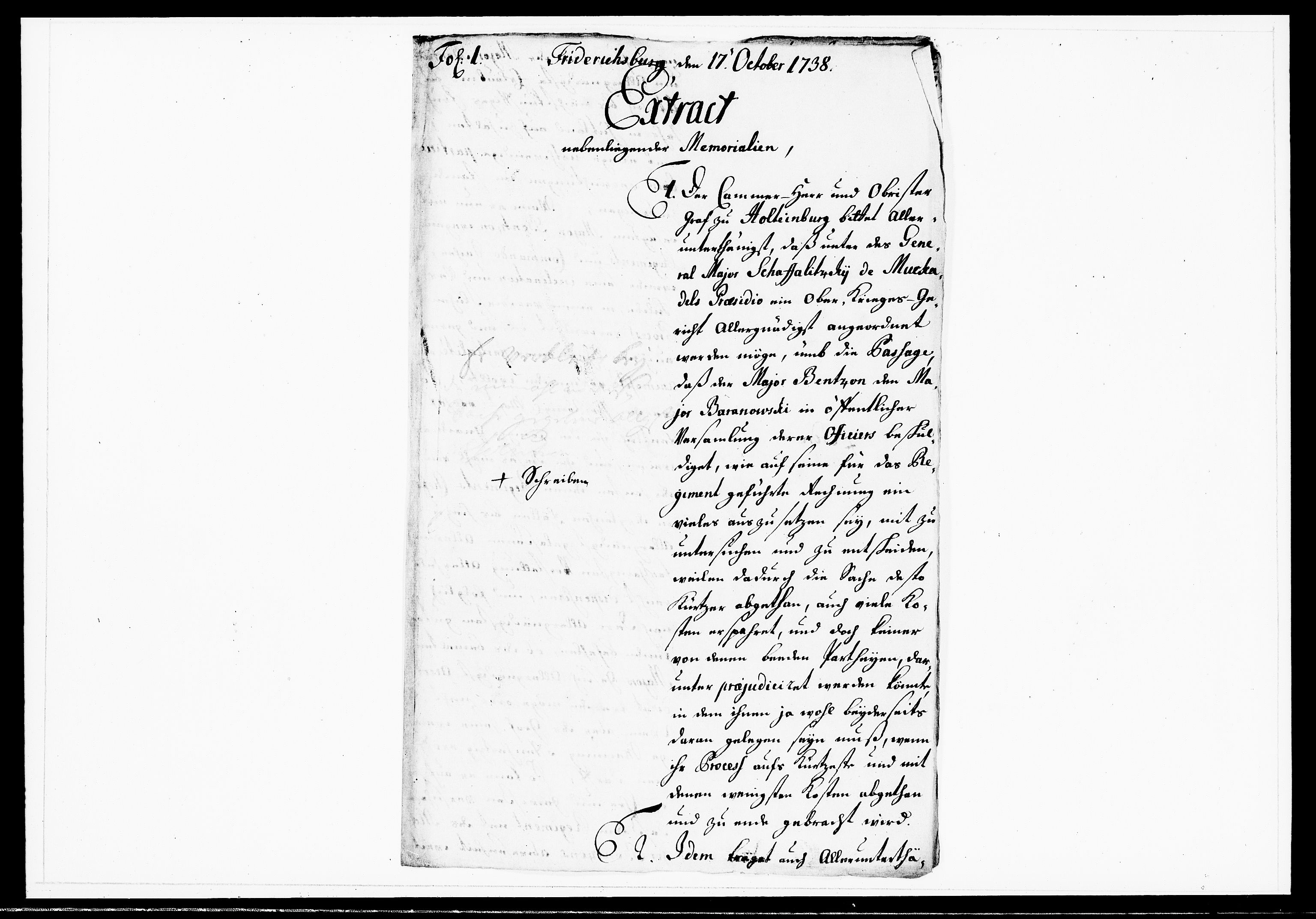 Krigskollegiet, Krigskancelliet, DRA/A-0006/-/1143-1150: Refererede sager, 1738, s. 457