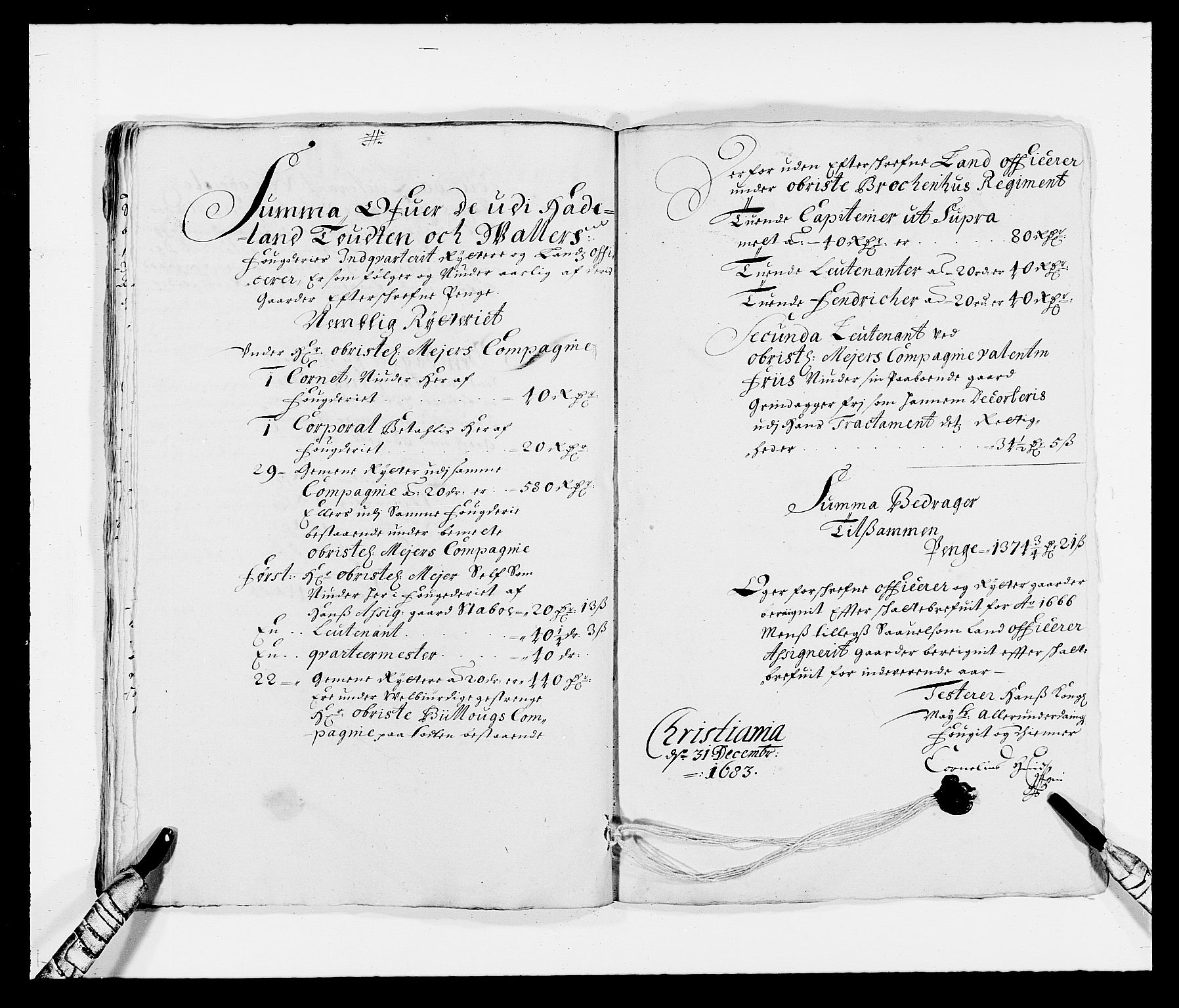 Rentekammeret inntil 1814, Reviderte regnskaper, Fogderegnskap, AV/RA-EA-4092/R18/L1282: Fogderegnskap Hadeland, Toten og Valdres, 1683, s. 289
