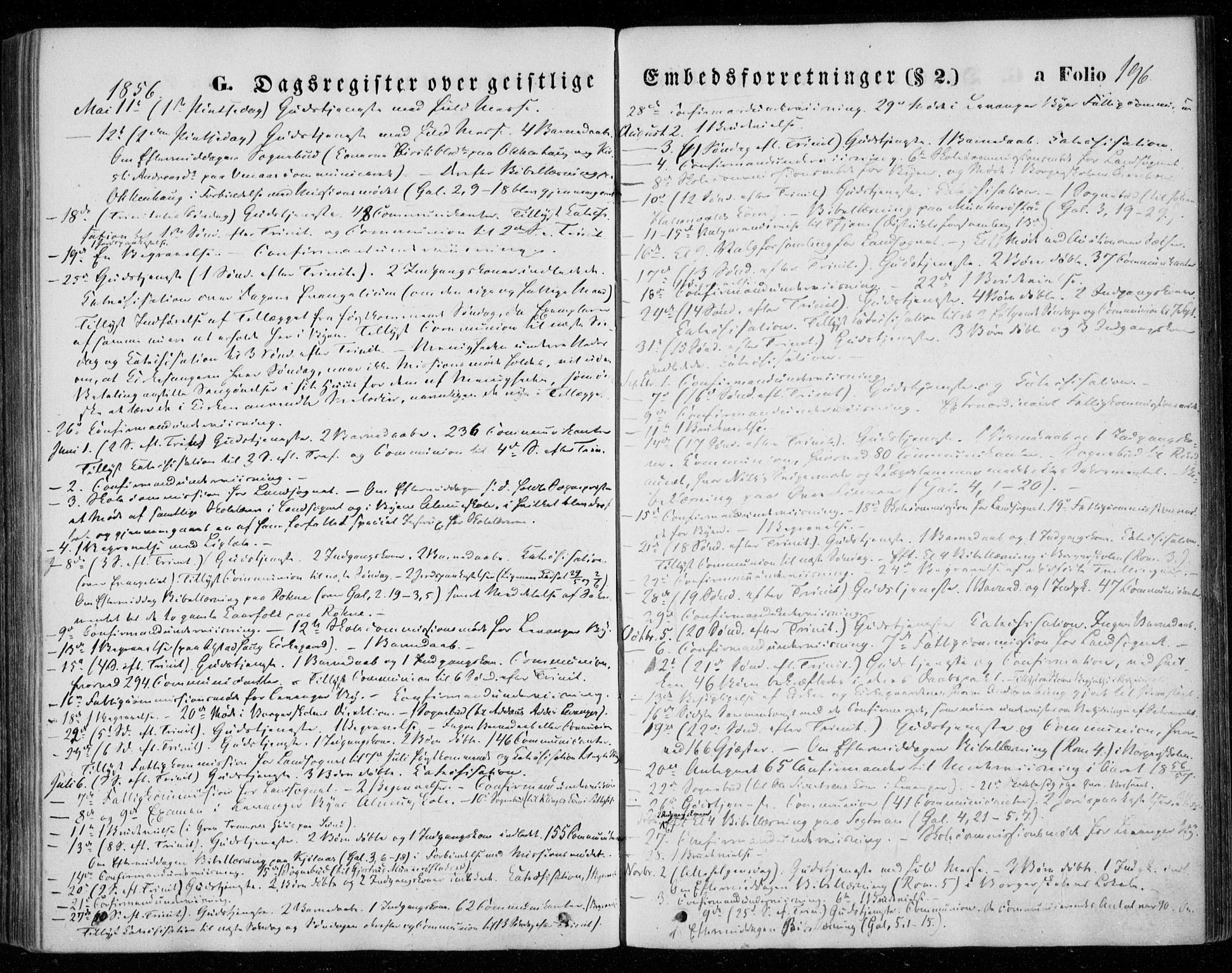 Ministerialprotokoller, klokkerbøker og fødselsregistre - Nord-Trøndelag, AV/SAT-A-1458/720/L0184: Ministerialbok nr. 720A02 /1, 1855-1863, s. 196