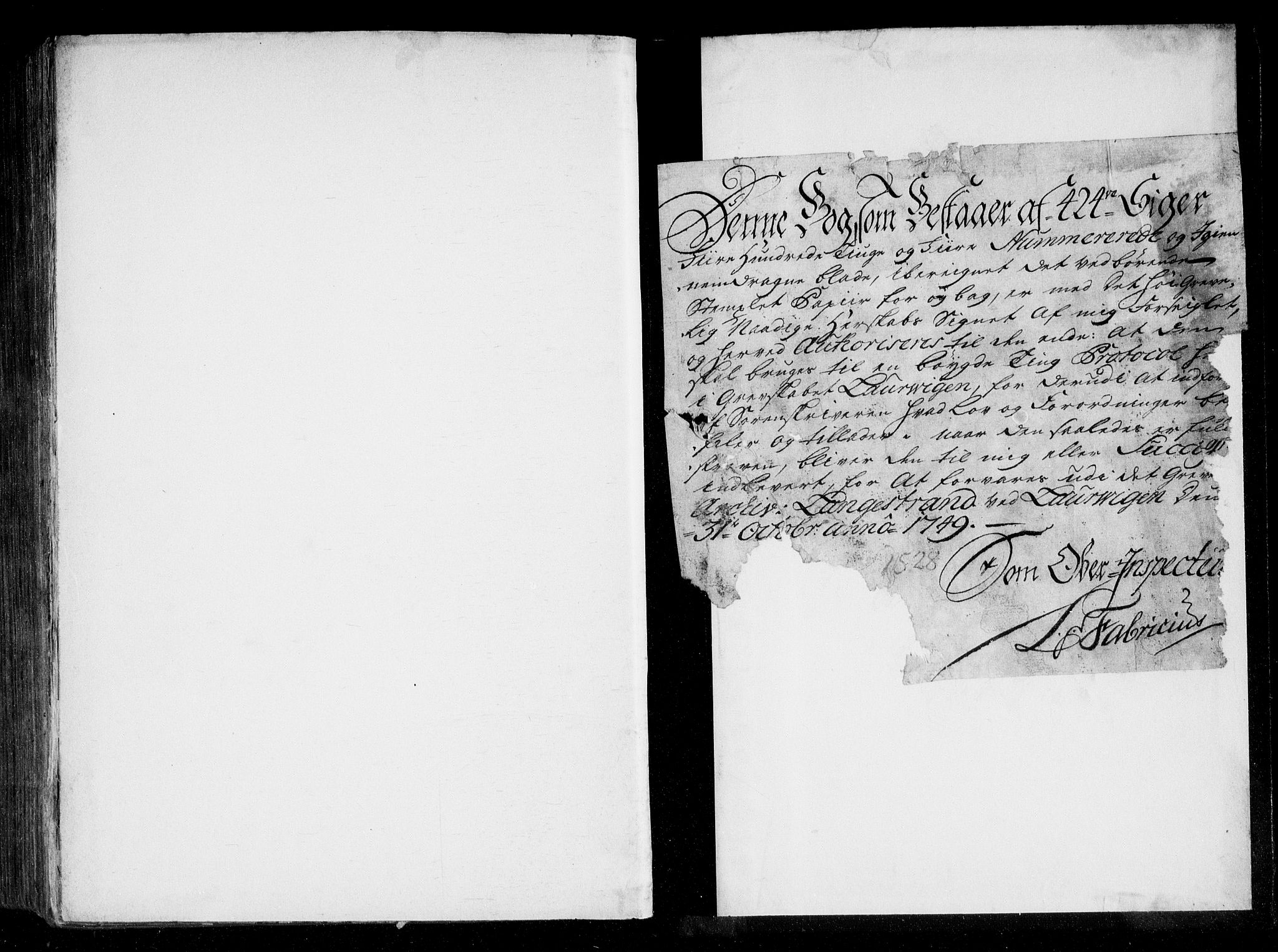 Larvik sorenskriveri, SAKO/A-83/F/Fa/L0023: Tingbok, 1749-1757