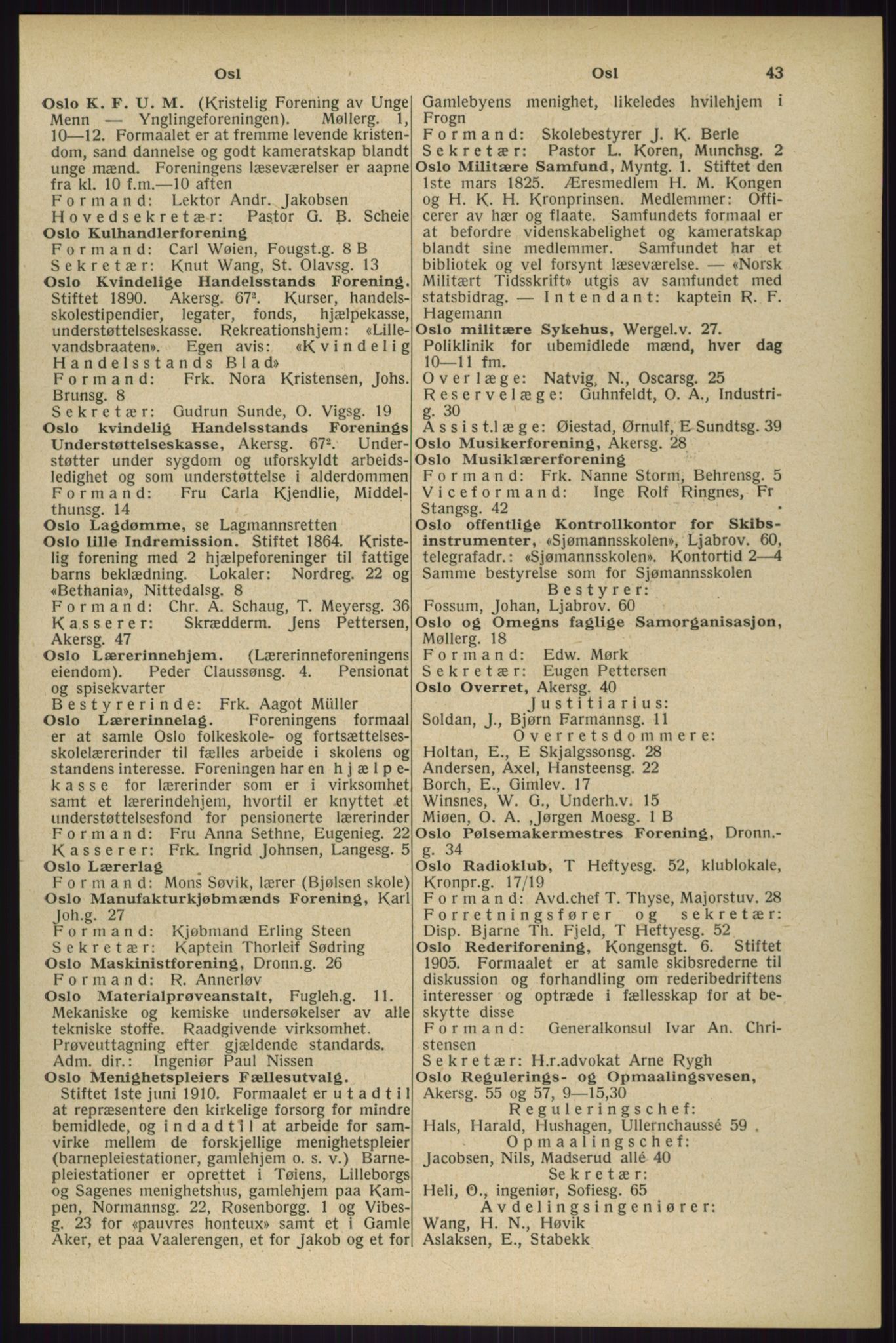 Kristiania/Oslo adressebok, PUBL/-, 1929, s. 43