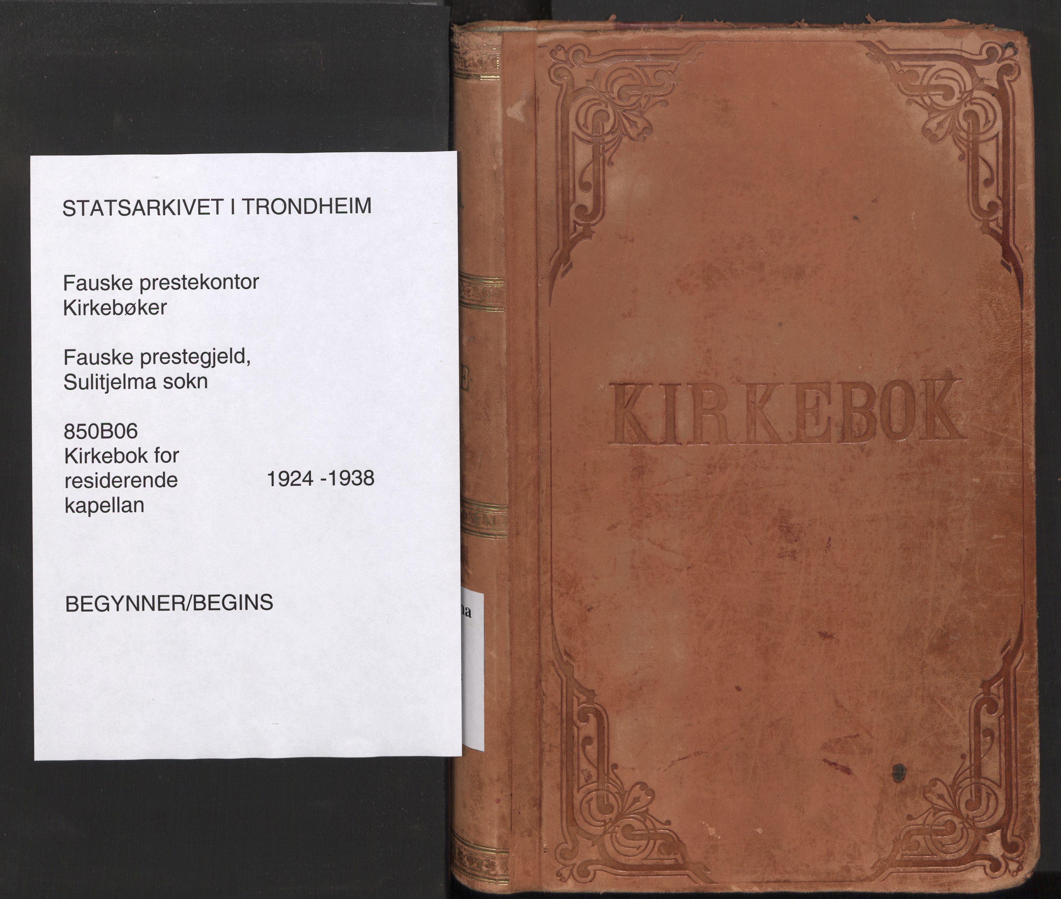 Ministerialprotokoller, klokkerbøker og fødselsregistre - Nordland, SAT/A-1459/850/L0716: Residerende kapellans bok nr. 850B06, 1924-1938
