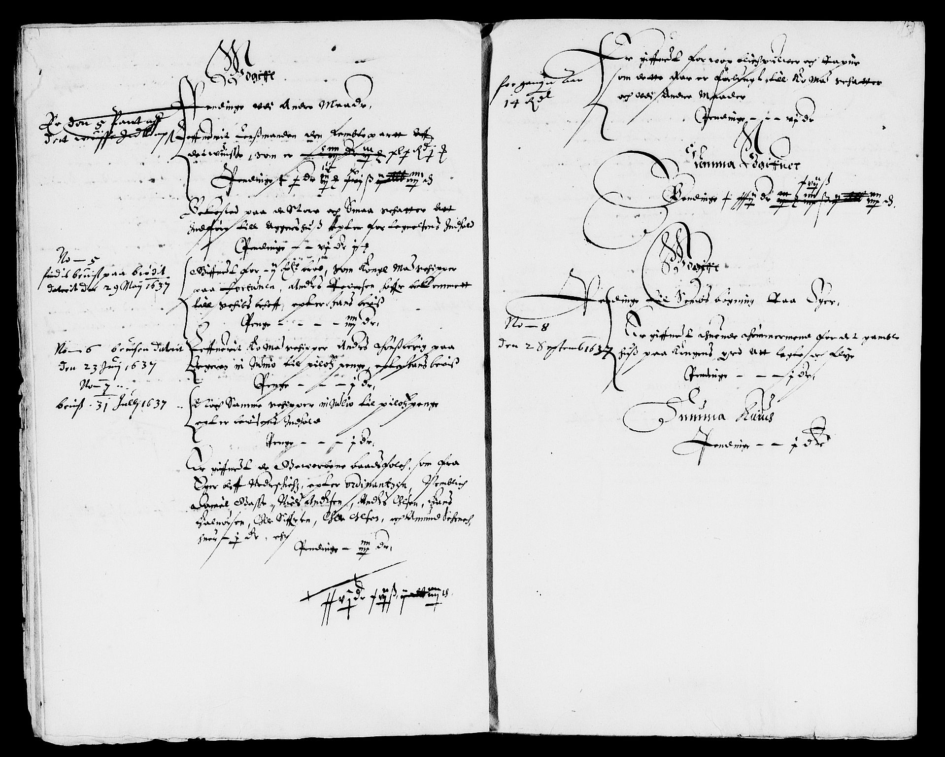 Rentekammeret inntil 1814, Reviderte regnskaper, Lensregnskaper, AV/RA-EA-5023/R/Rb/Rbm/L0004: Eiker len, 1626-1640