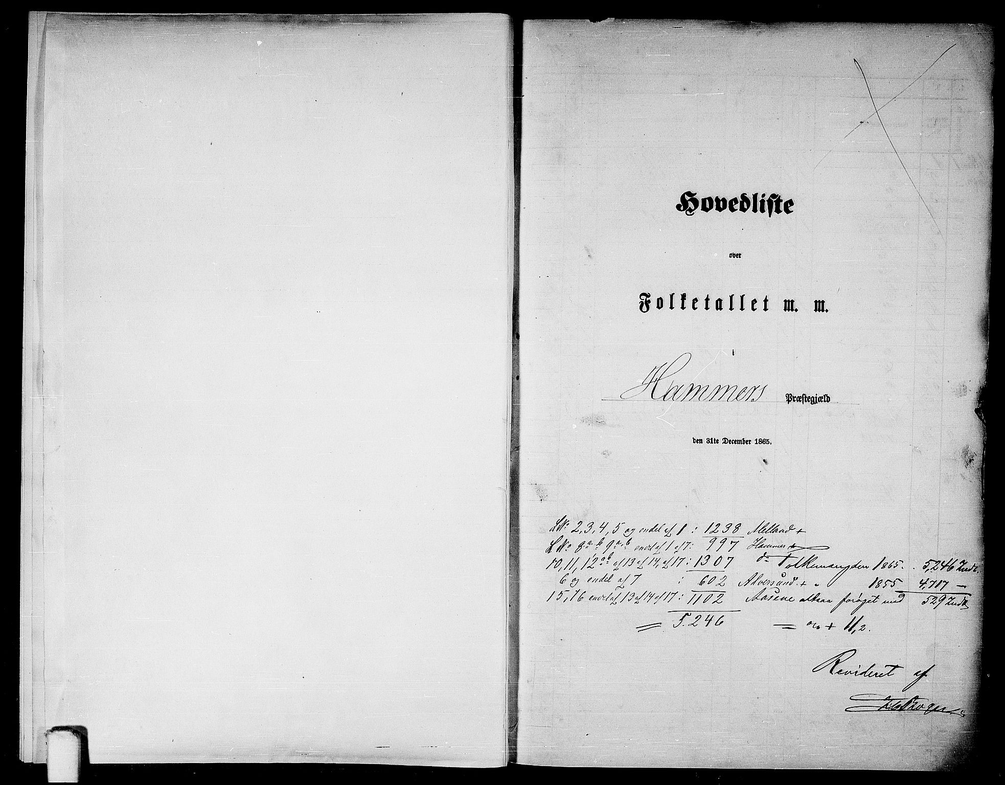 RA, Folketelling 1865 for 1254P Hamre prestegjeld, 1865, s. 5