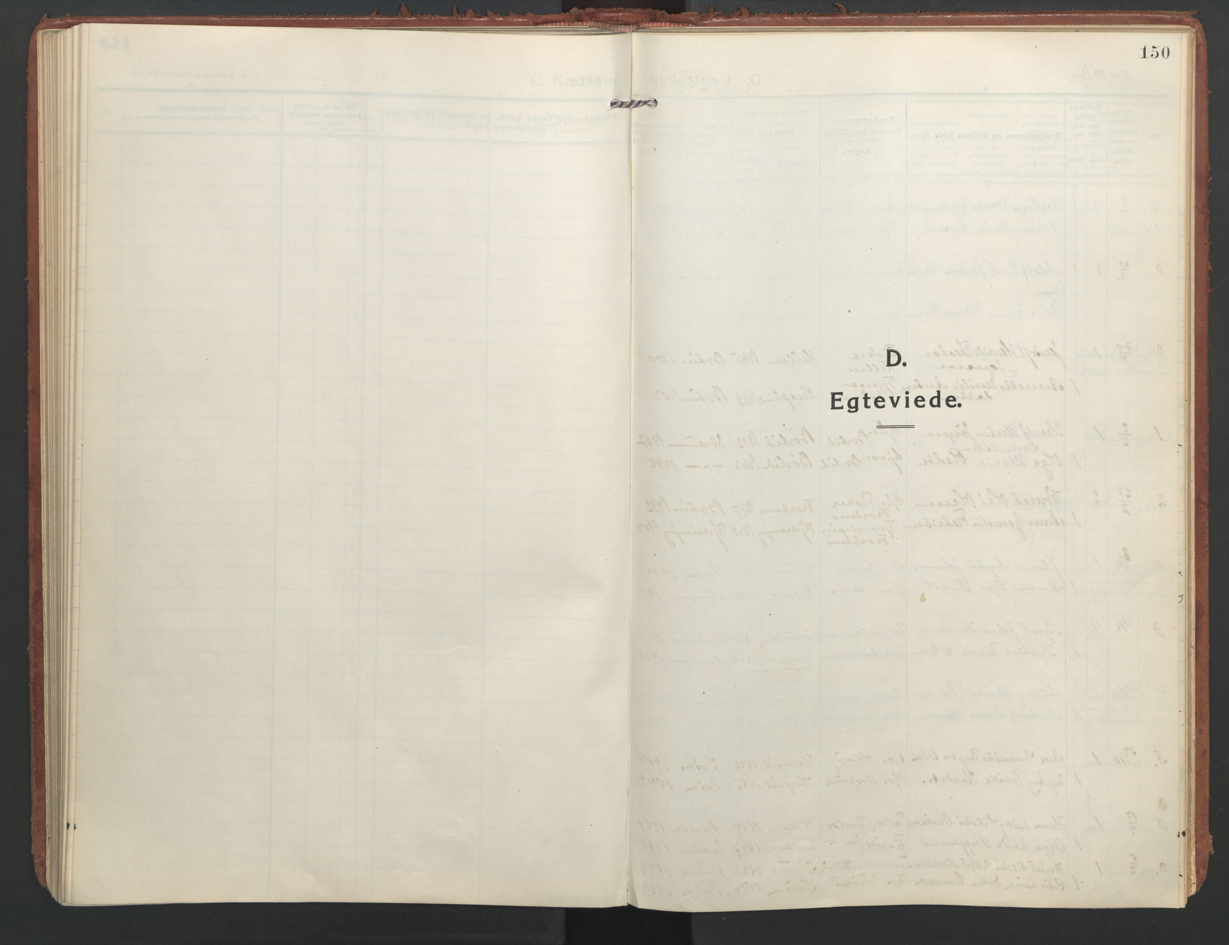 Ministerialprotokoller, klokkerbøker og fødselsregistre - Nordland, AV/SAT-A-1459/804/L0086: Ministerialbok nr. 804A07, 1916-1935, s. 150