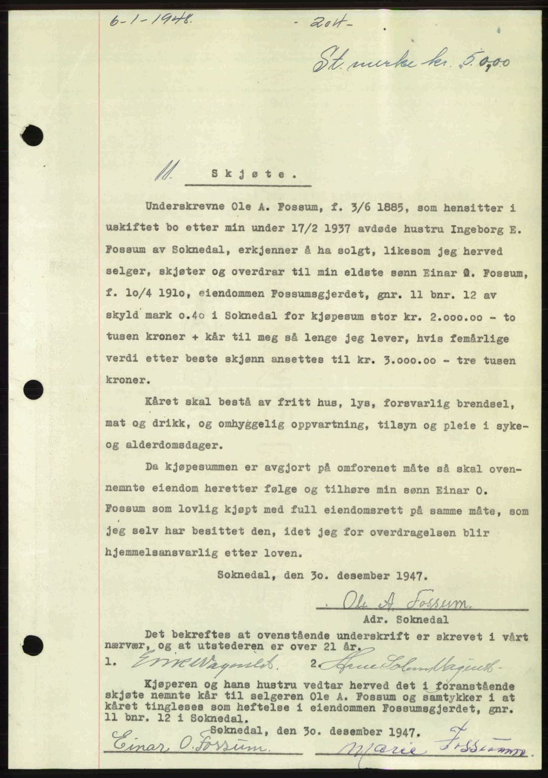 Gauldal sorenskriveri, SAT/A-0014/1/2/2C: Pantebok nr. A5, 1947-1948, Dagboknr: 11/1948