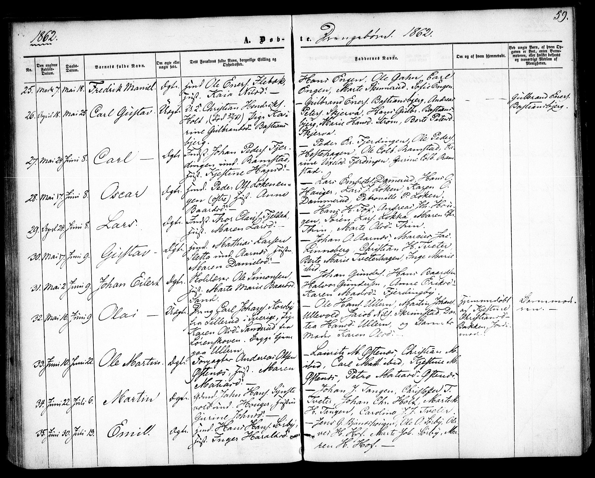 Fet prestekontor Kirkebøker, AV/SAO-A-10370a/F/Fa/L0011: Ministerialbok nr. I 11, 1857-1866, s. 59