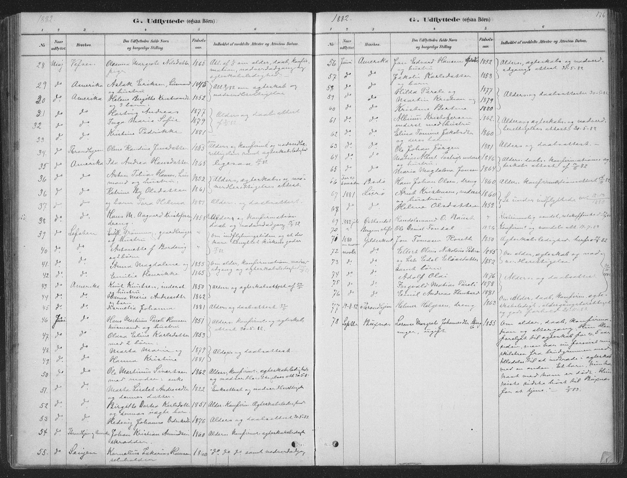 Ministerialprotokoller, klokkerbøker og fødselsregistre - Nordland, SAT/A-1459/843/L0627: Ministerialbok nr. 843A02, 1878-1908, s. 176