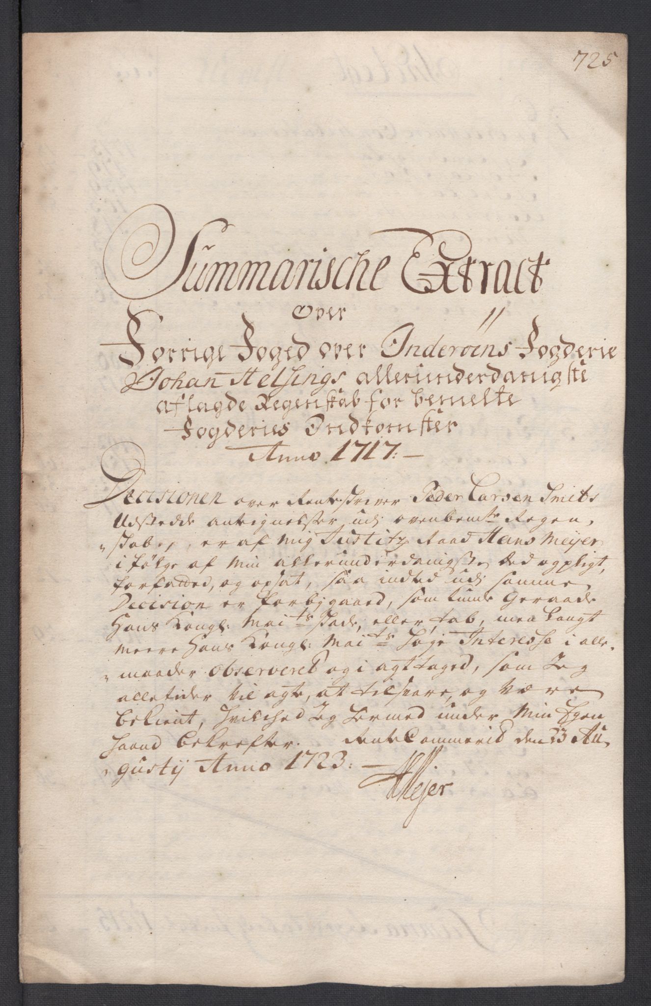 Rentekammeret inntil 1814, Reviderte regnskaper, Fogderegnskap, AV/RA-EA-4092/R63/L4325: Fogderegnskap Inderøy, 1717, s. 11