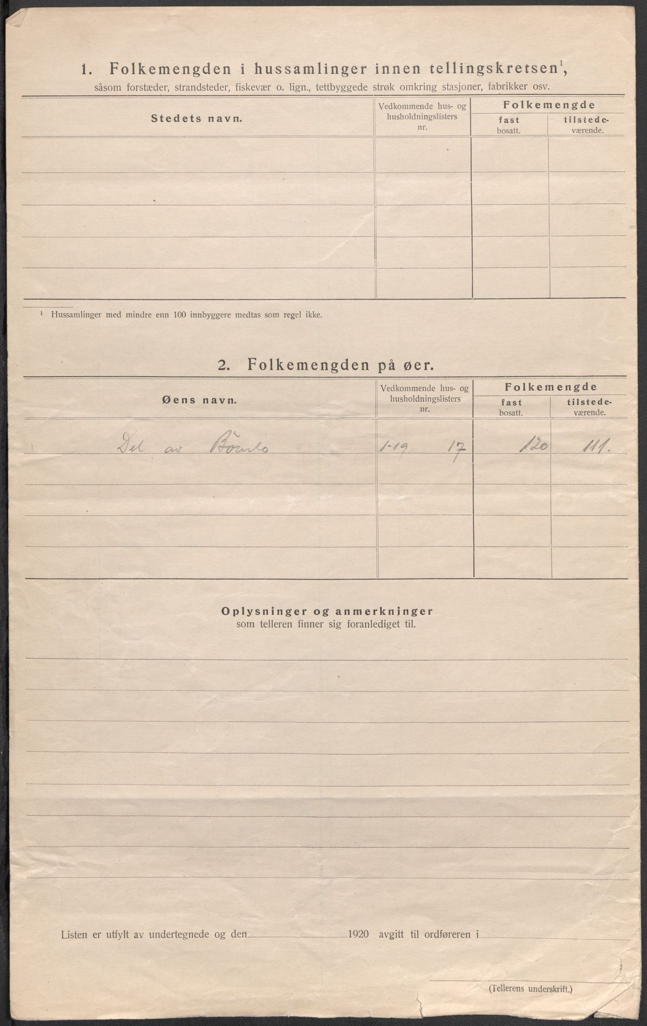 SAB, Folketelling 1920 for 1220 Bremnes herred, 1920, s. 31