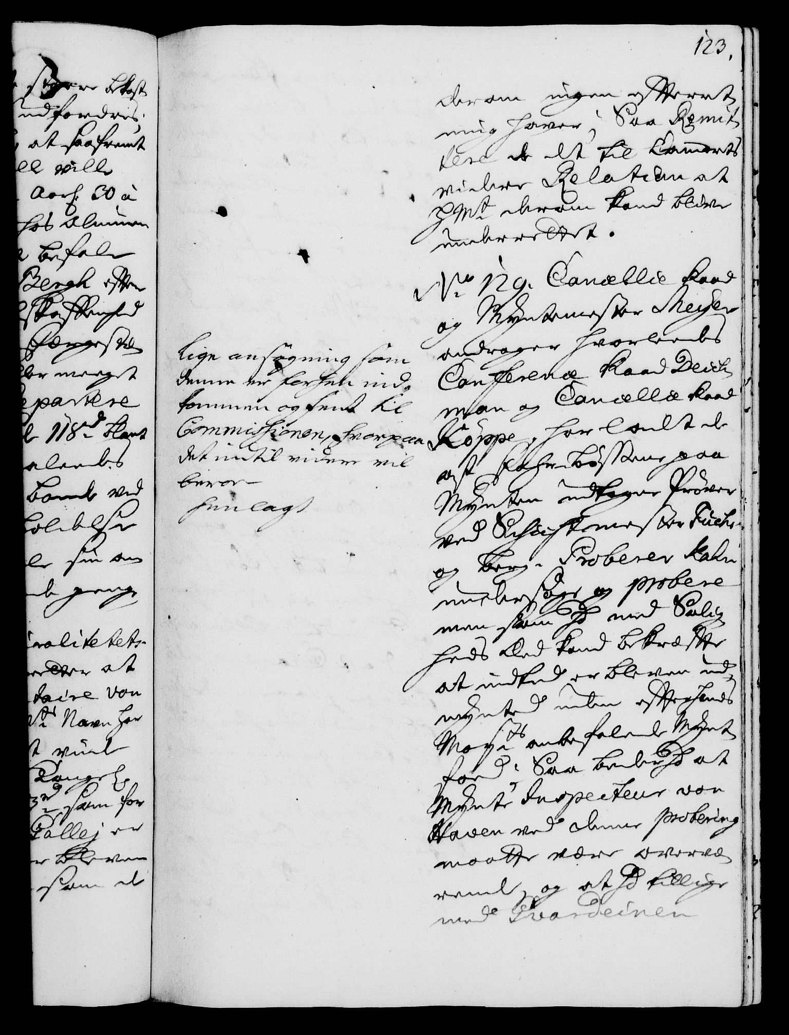 Rentekammeret, Kammerkanselliet, RA/EA-3111/G/Gh/Gha/L0010: Norsk ekstraktmemorialprotokoll (merket RK 53.55), 1728, s. 123