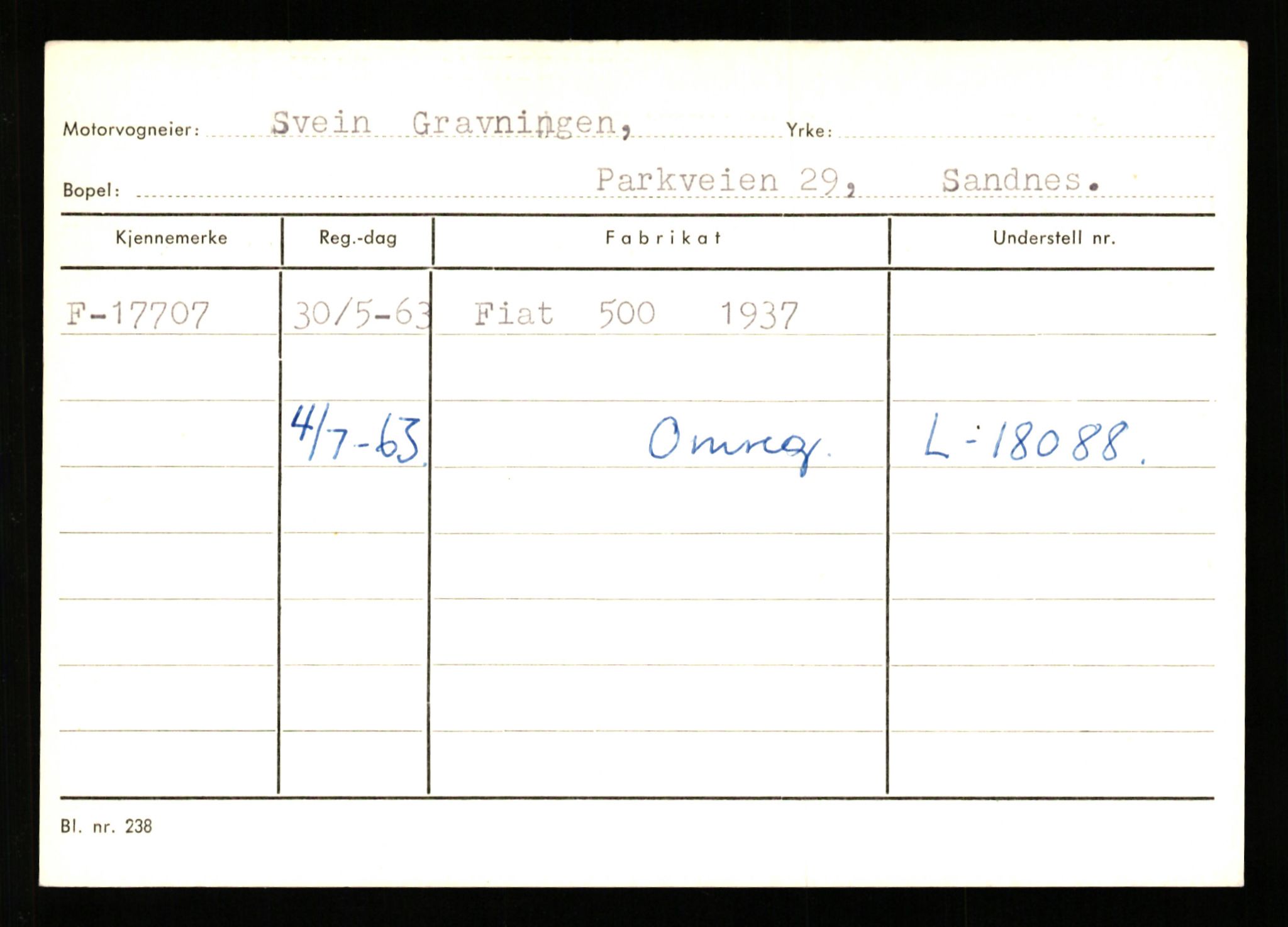 Stavanger trafikkstasjon, AV/SAST-A-101942/0/G/L0004: Registreringsnummer: 15497 - 22957, 1930-1971, s. 1113