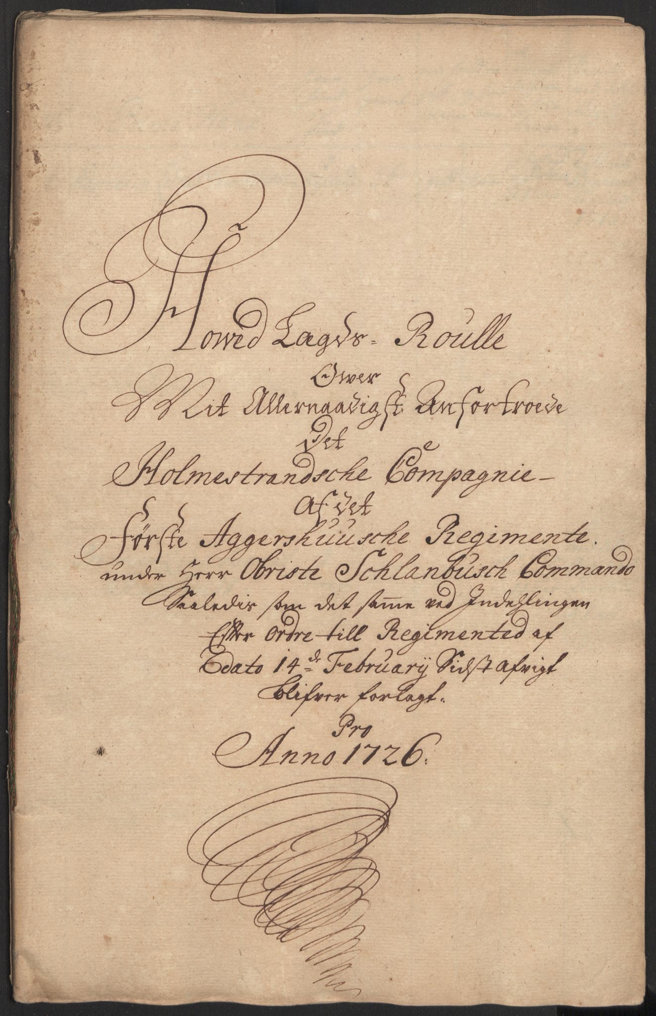 Rentekammeret inntil 1814, Realistisk ordnet avdeling, RA/EA-4070/Ki/L0015: [S14]: Hovedlegdsruller, 1726, s. 188