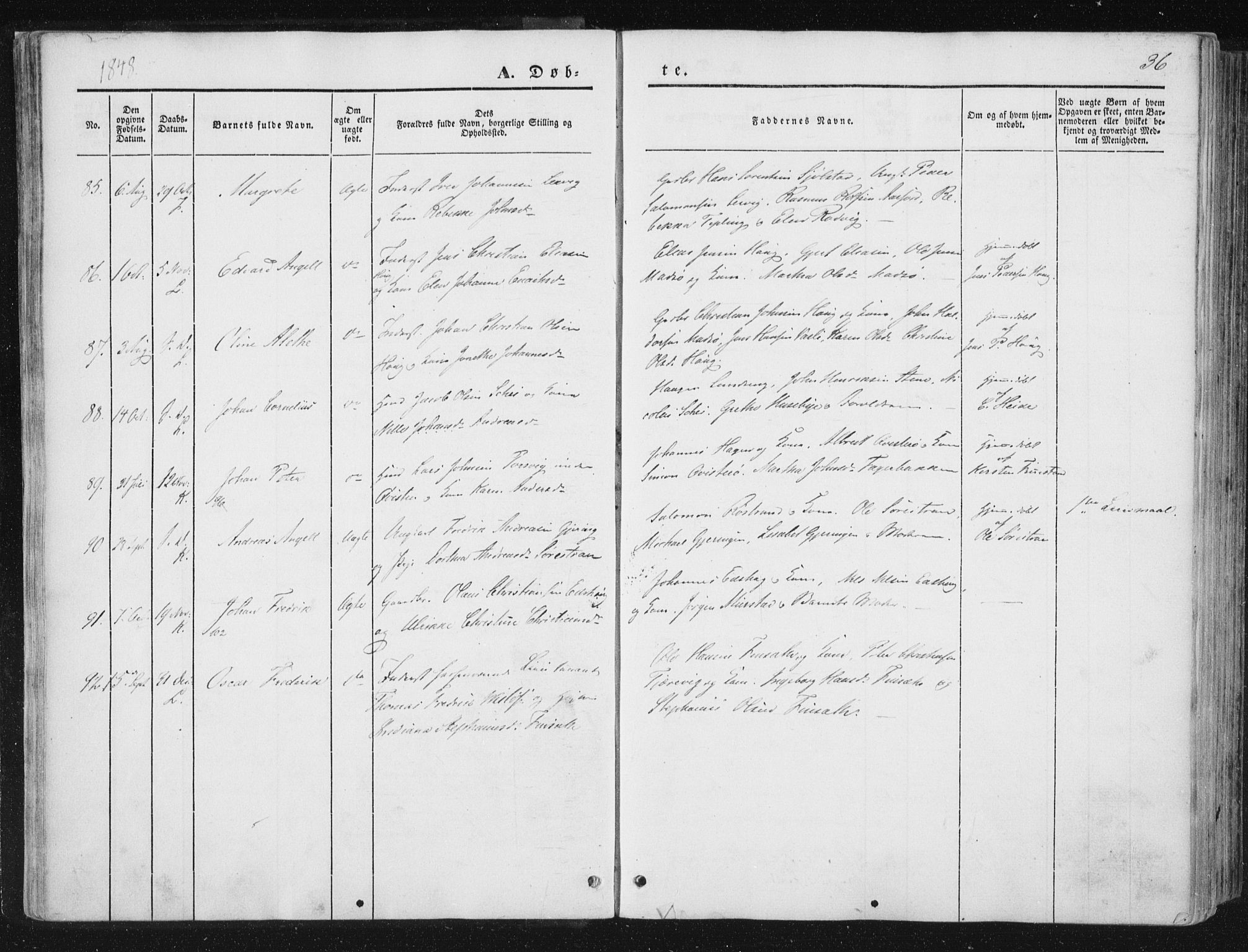 Ministerialprotokoller, klokkerbøker og fødselsregistre - Nord-Trøndelag, AV/SAT-A-1458/780/L0640: Ministerialbok nr. 780A05, 1845-1856, s. 36