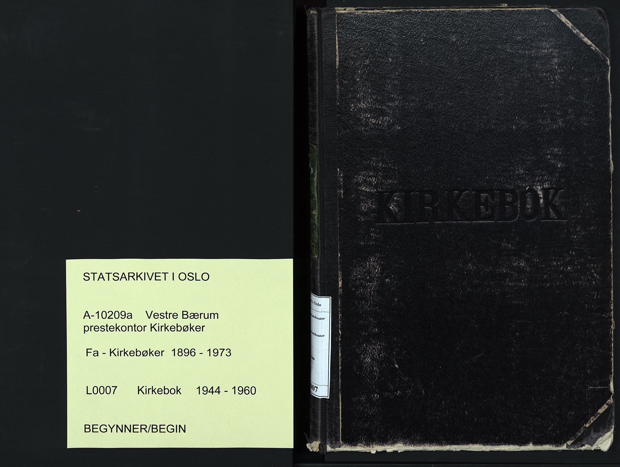 Vestre Bærum prestekontor Kirkebøker, SAO/A-10209a/F/Fa/L0007: Ministerialbok nr. 7, 1944-1960
