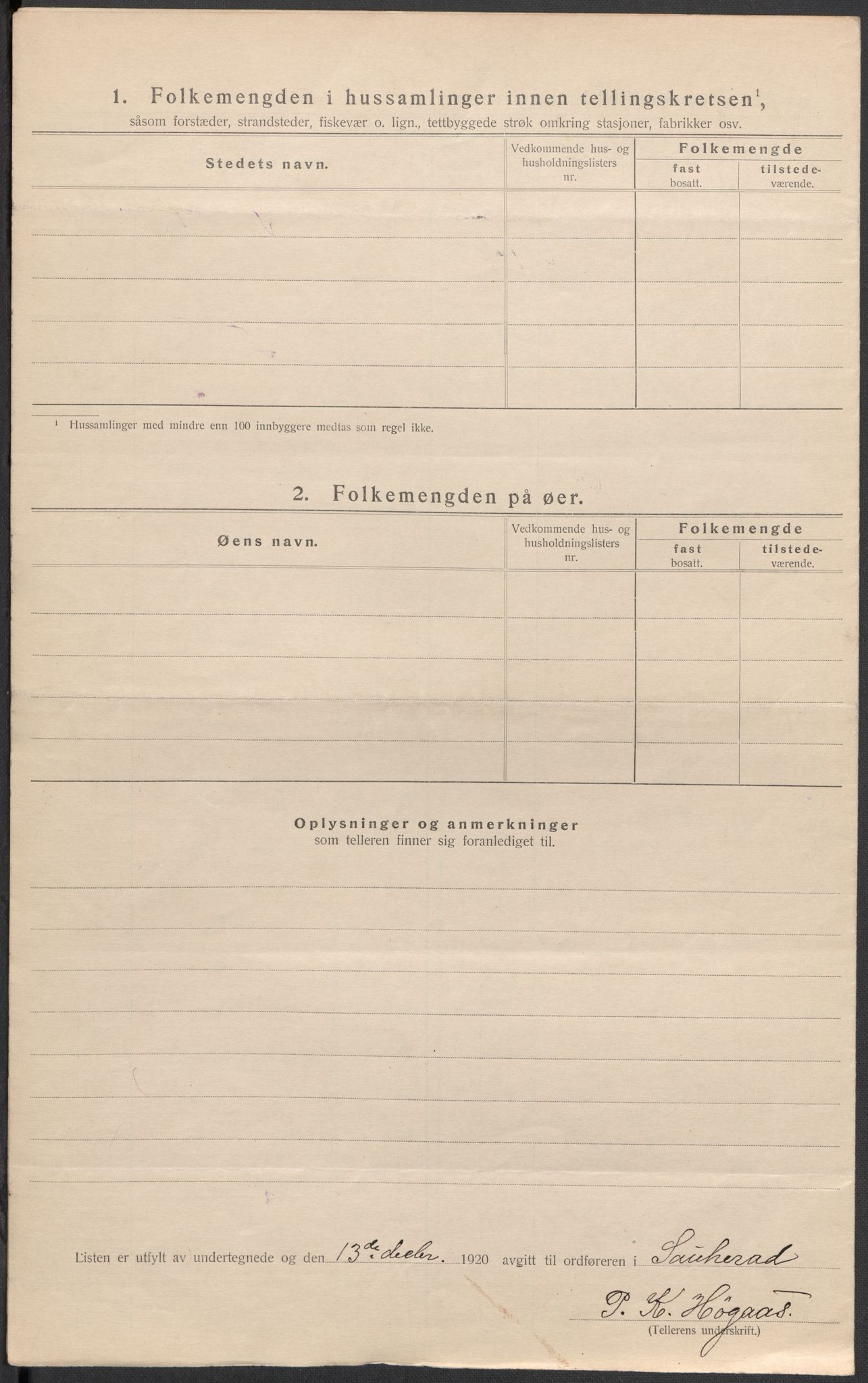 SAKO, Folketelling 1920 for 0822 Sauherad herred, 1920, s. 44