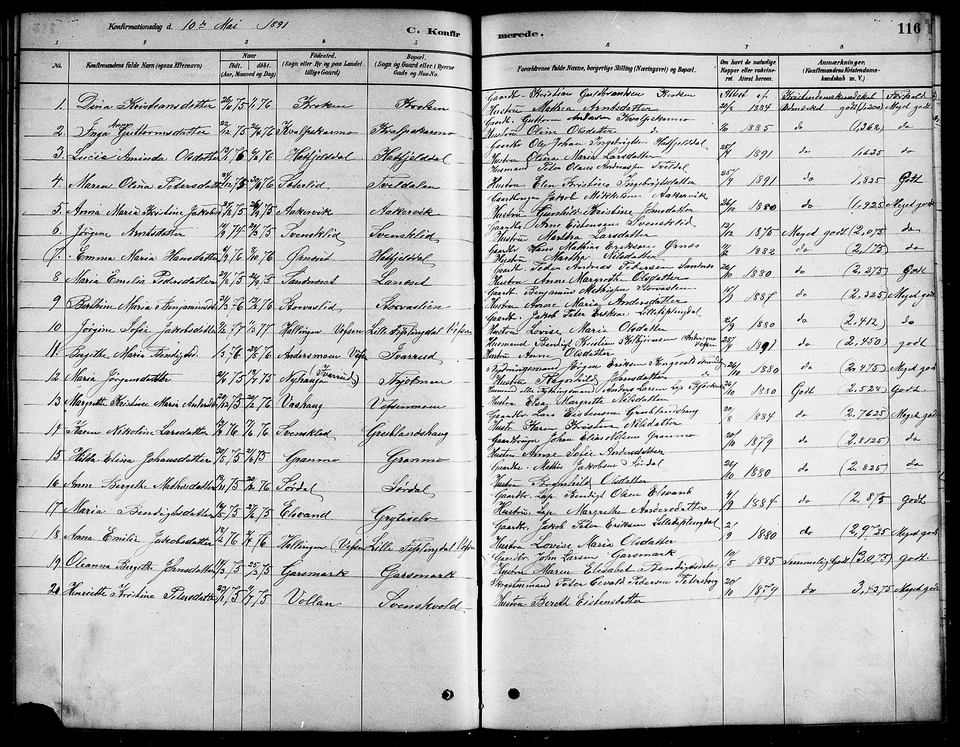 Ministerialprotokoller, klokkerbøker og fødselsregistre - Nordland, AV/SAT-A-1459/823/L0330: Klokkerbok nr. 823C02, 1879-1916, s. 116