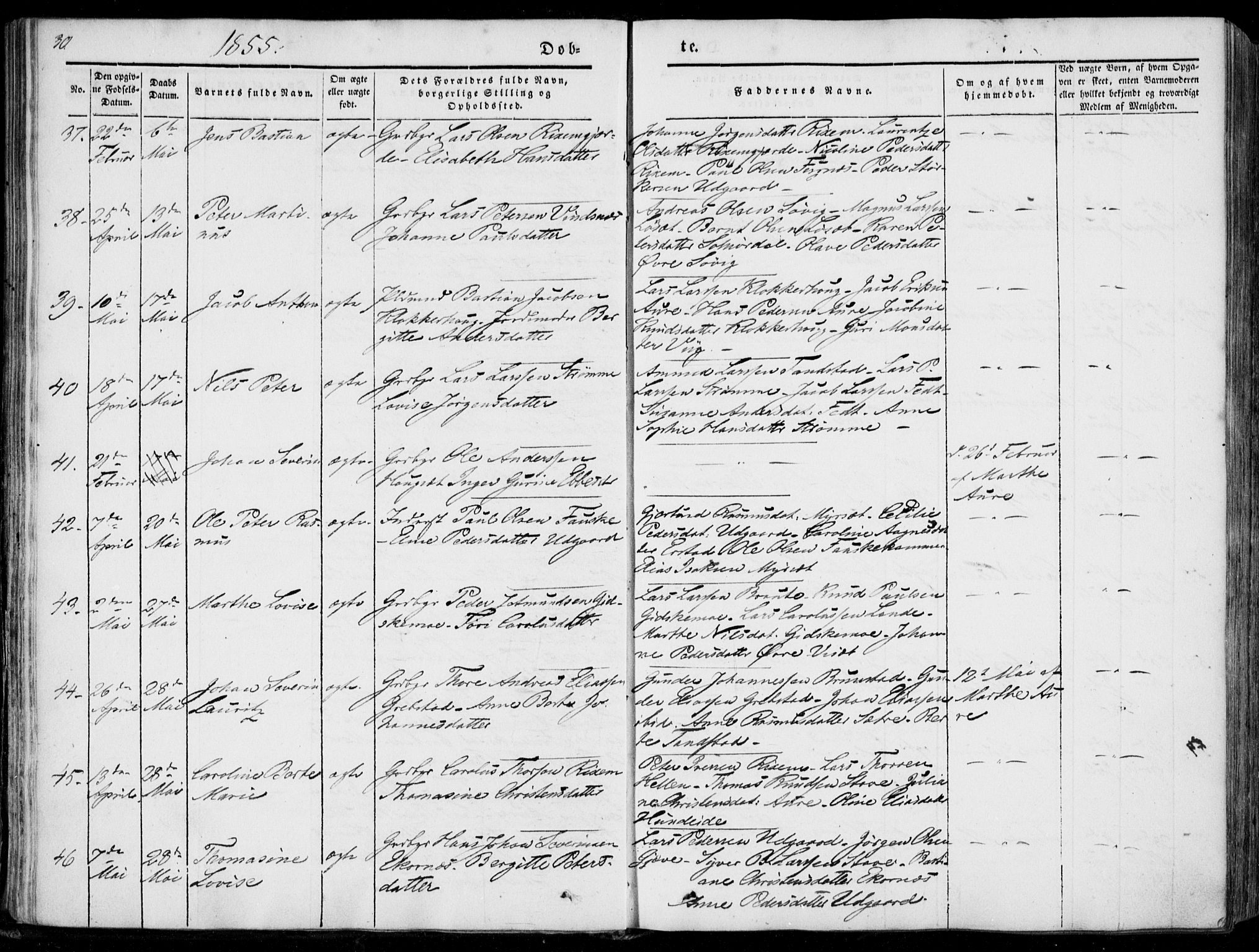 Ministerialprotokoller, klokkerbøker og fødselsregistre - Møre og Romsdal, AV/SAT-A-1454/522/L0313: Ministerialbok nr. 522A08, 1852-1862, s. 30