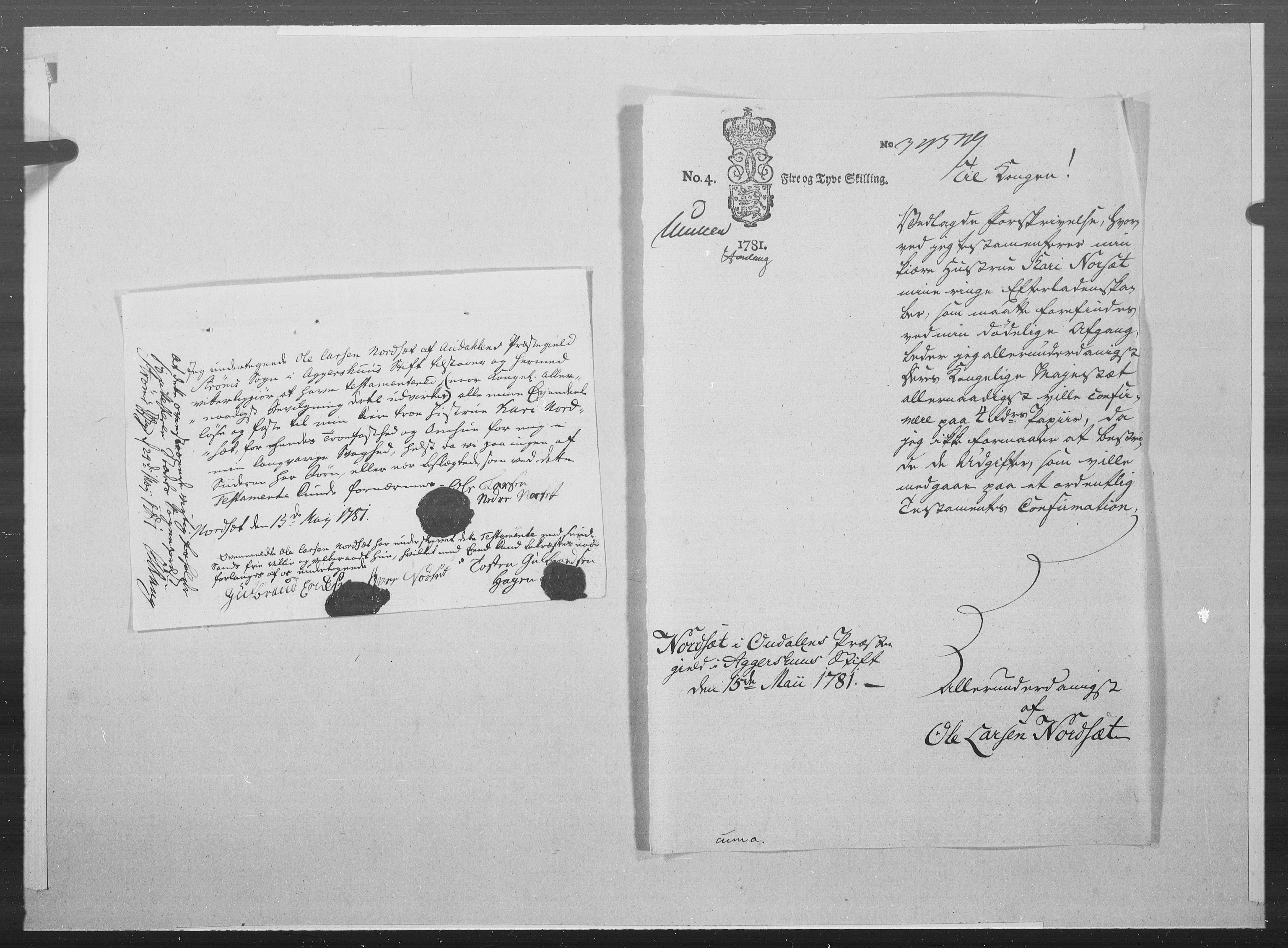 Danske Kanselli 1572-1799, RA/EA-3023/F/Fc/Fcc/Fcca/L0238: Norske innlegg 1572-1799, 1781, s. 347