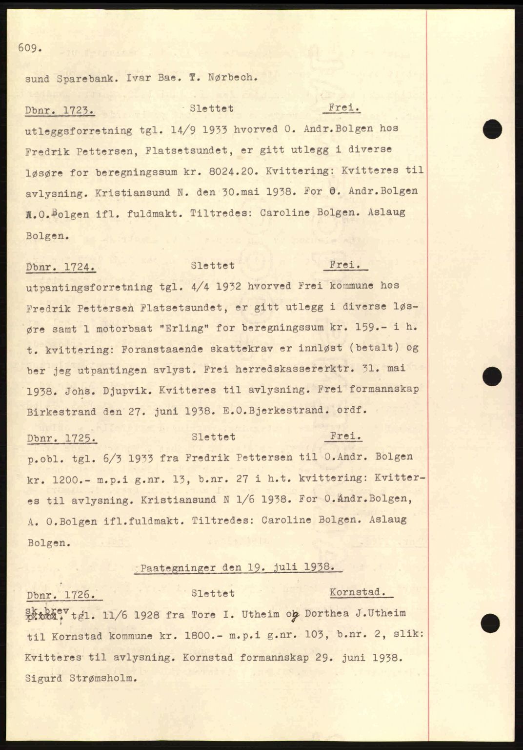 Nordmøre sorenskriveri, SAT/A-4132/1/2/2Ca: Pantebok nr. C80, 1936-1939, Dagboknr: 1723/1938