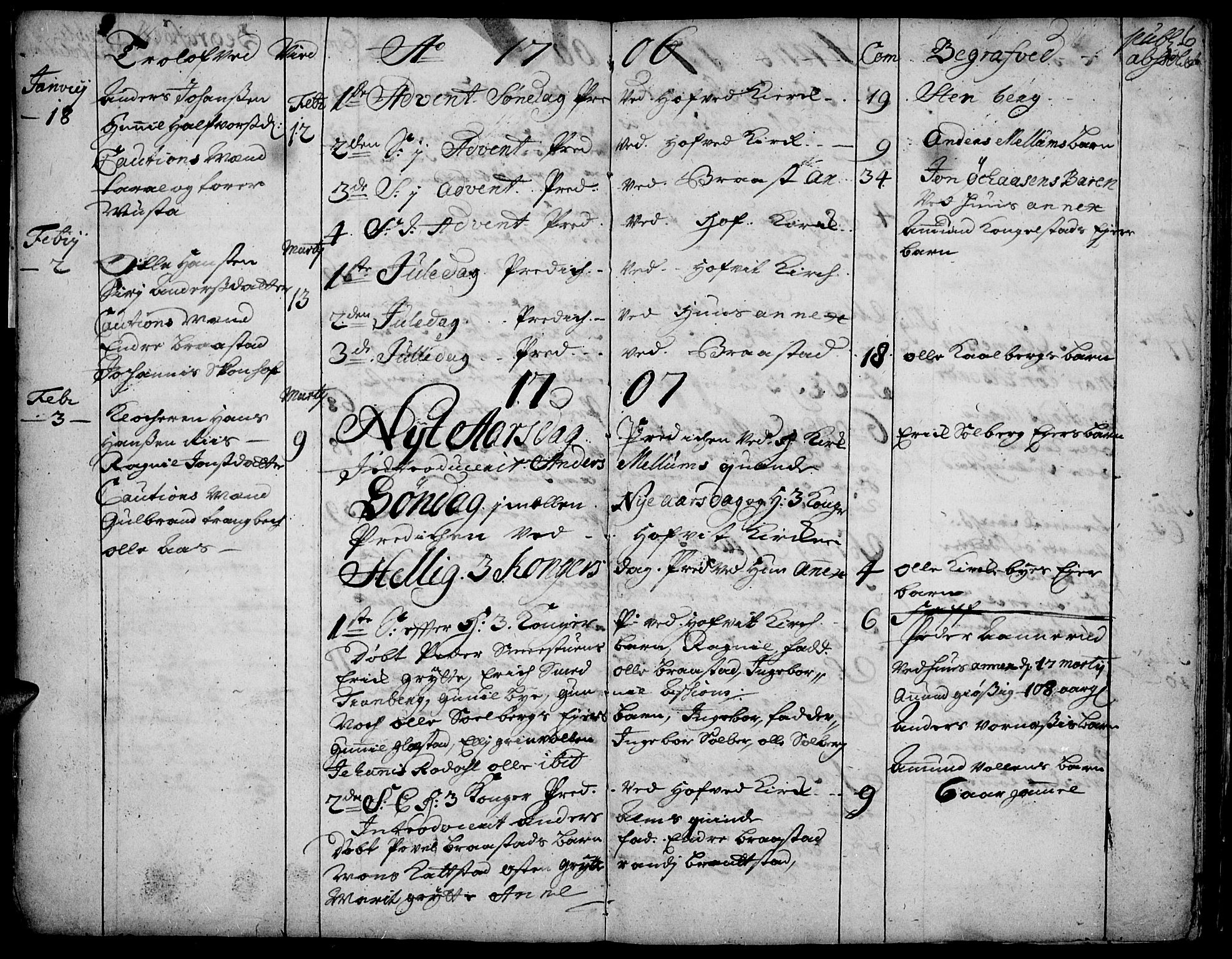 Vardal prestekontor, AV/SAH-PREST-100/H/Ha/Haa/L0001: Ministerialbok nr. 1, 1706-1748, s. 6